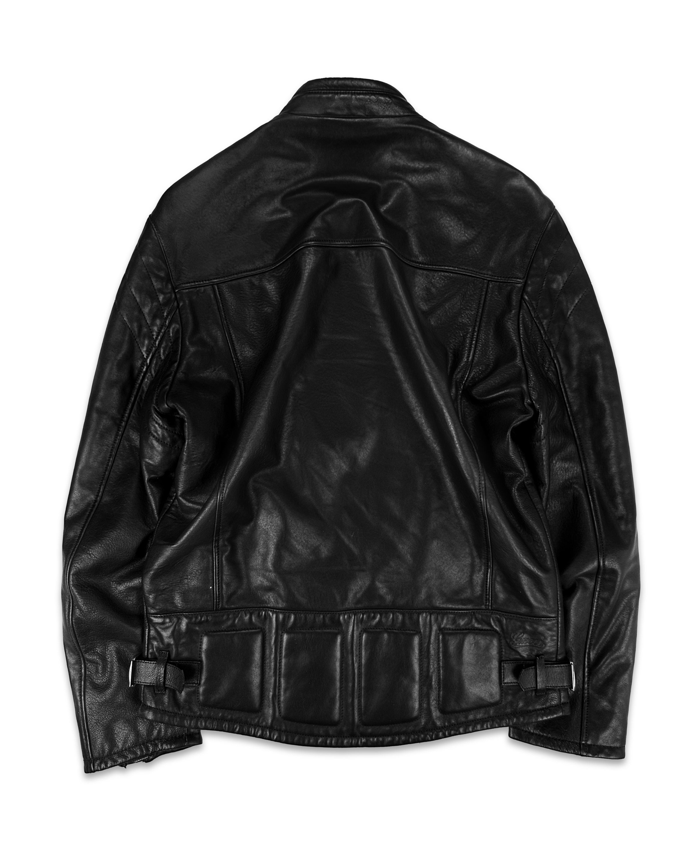 00s Gucci by Tom Ford ‘Alien’ Padded Cowhide Leather Biker Jacket