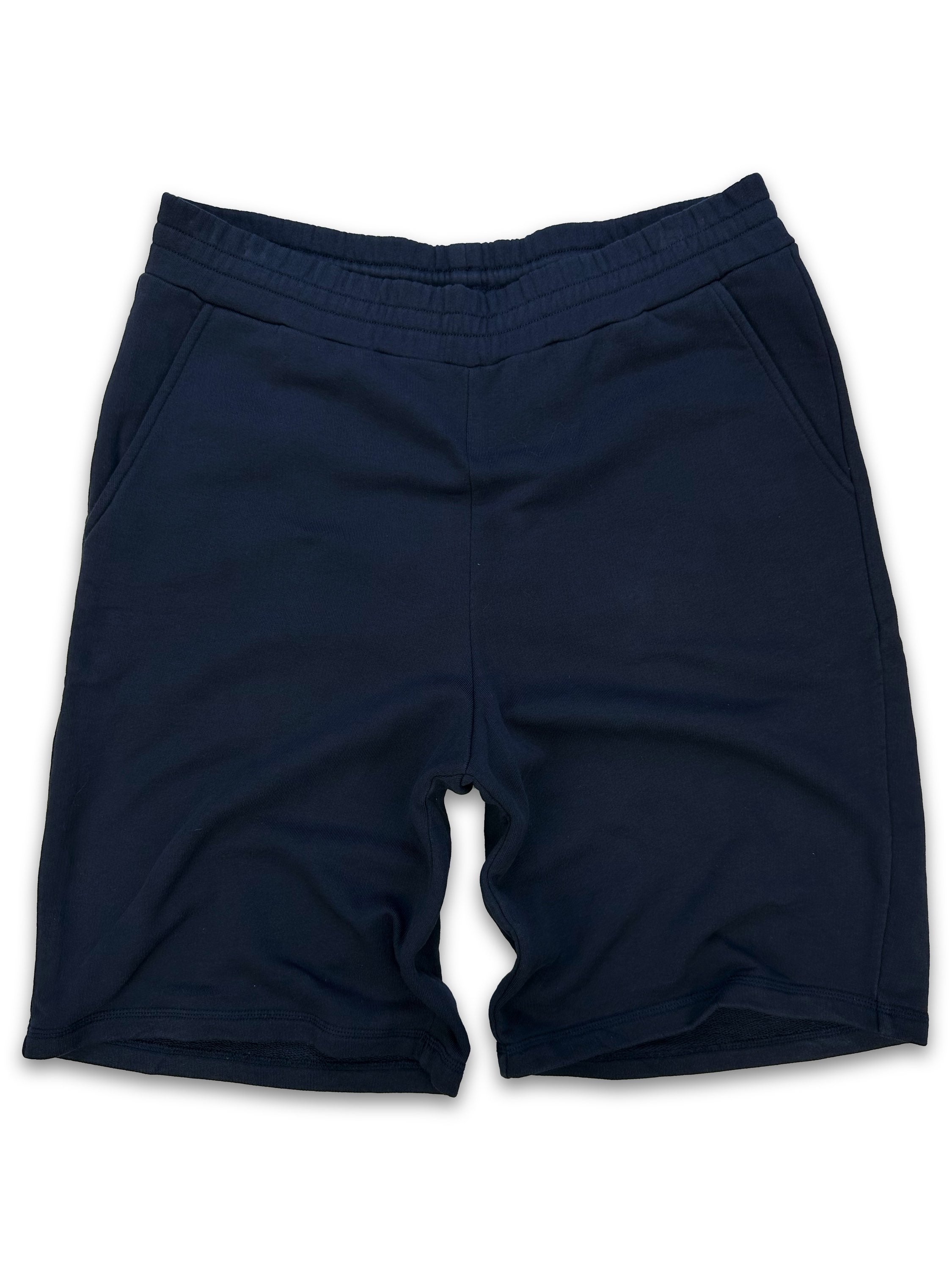 Prada Sport Navy Blue ‘Linea Rossa’ Red Logo Shorts