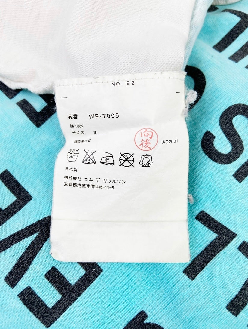 SS02 Junya Watanabe “Waiting For You” Full Print Poem Shirt