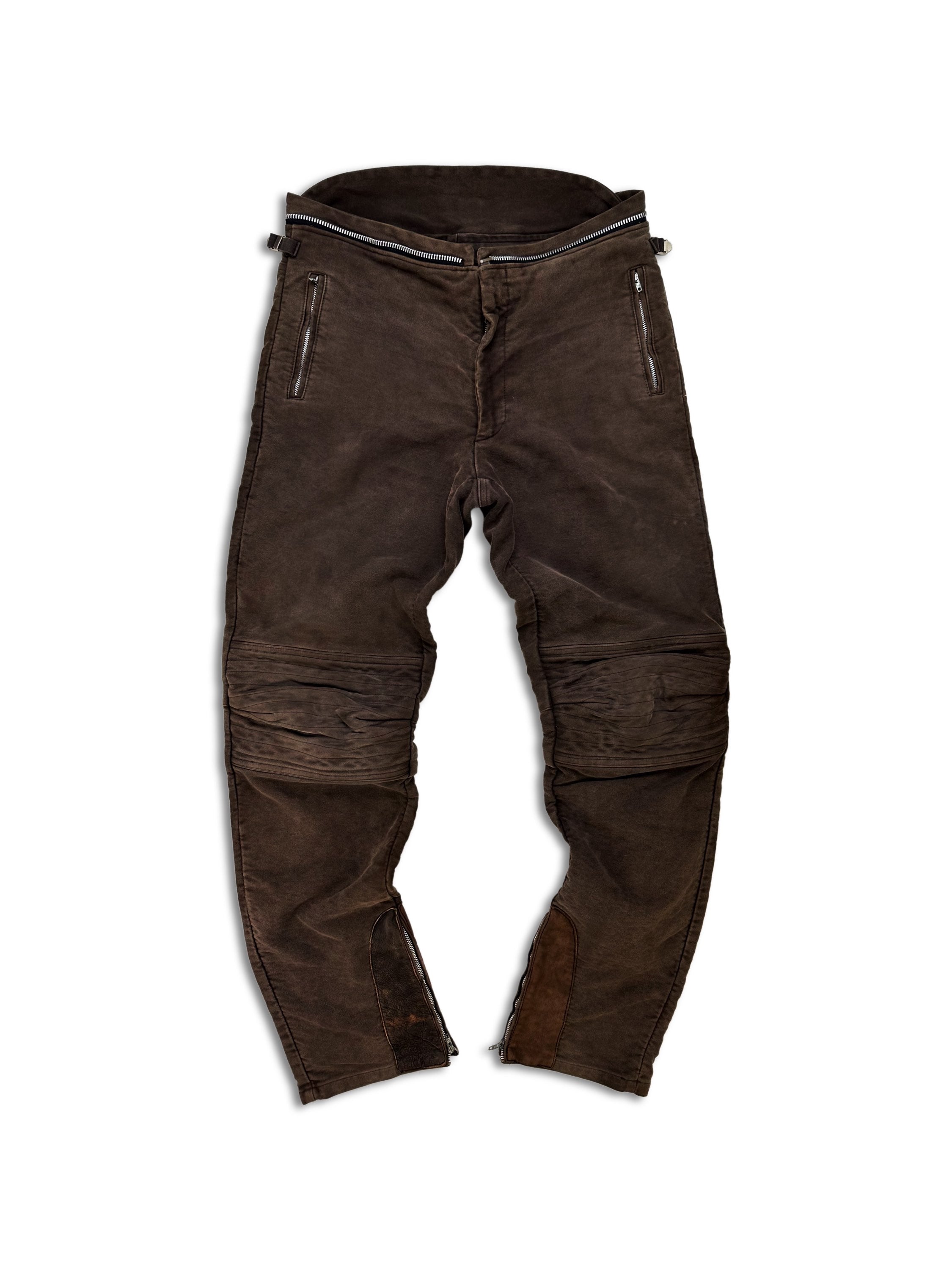 AW99 Helmut Lang ‘Astro’ Brown Moleskin Biker Pants