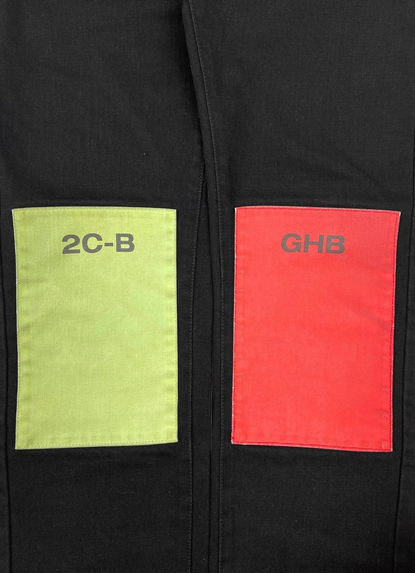 FW2018 Raf Simons ‘Drugs’ Patchwork 2-CB GHB Denim