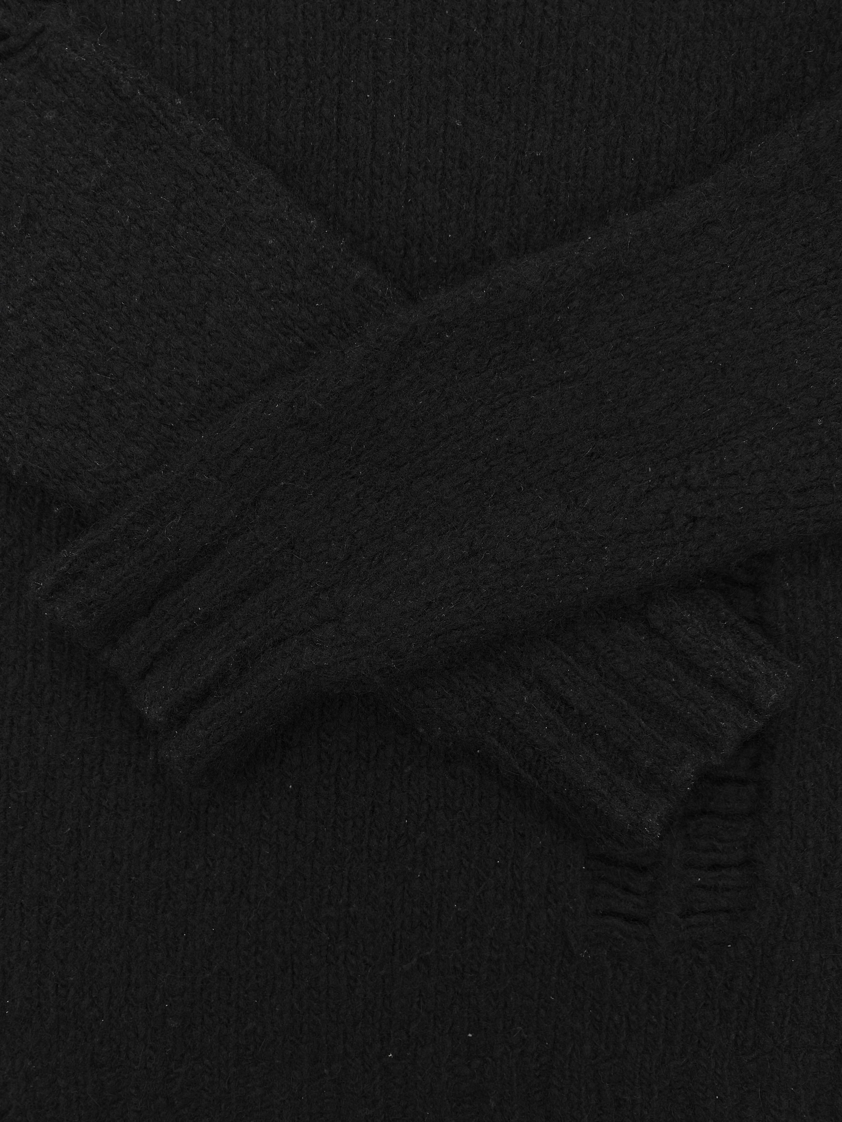 Marni Hand Distressed Black Wool Knitted Sweater