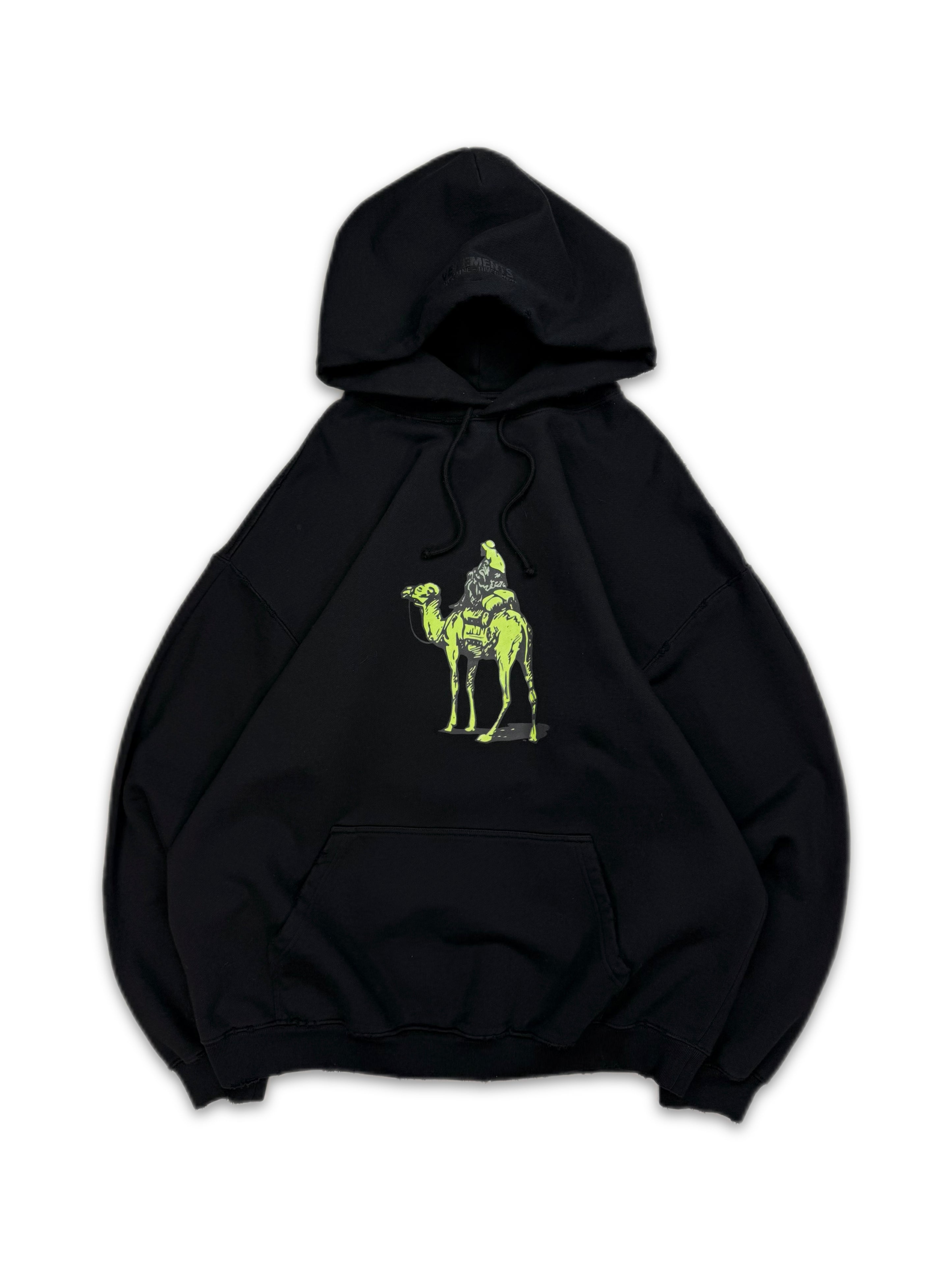 AW20 Vetements ‘Silk Road’ Embroidered Black Oversized Hoodie