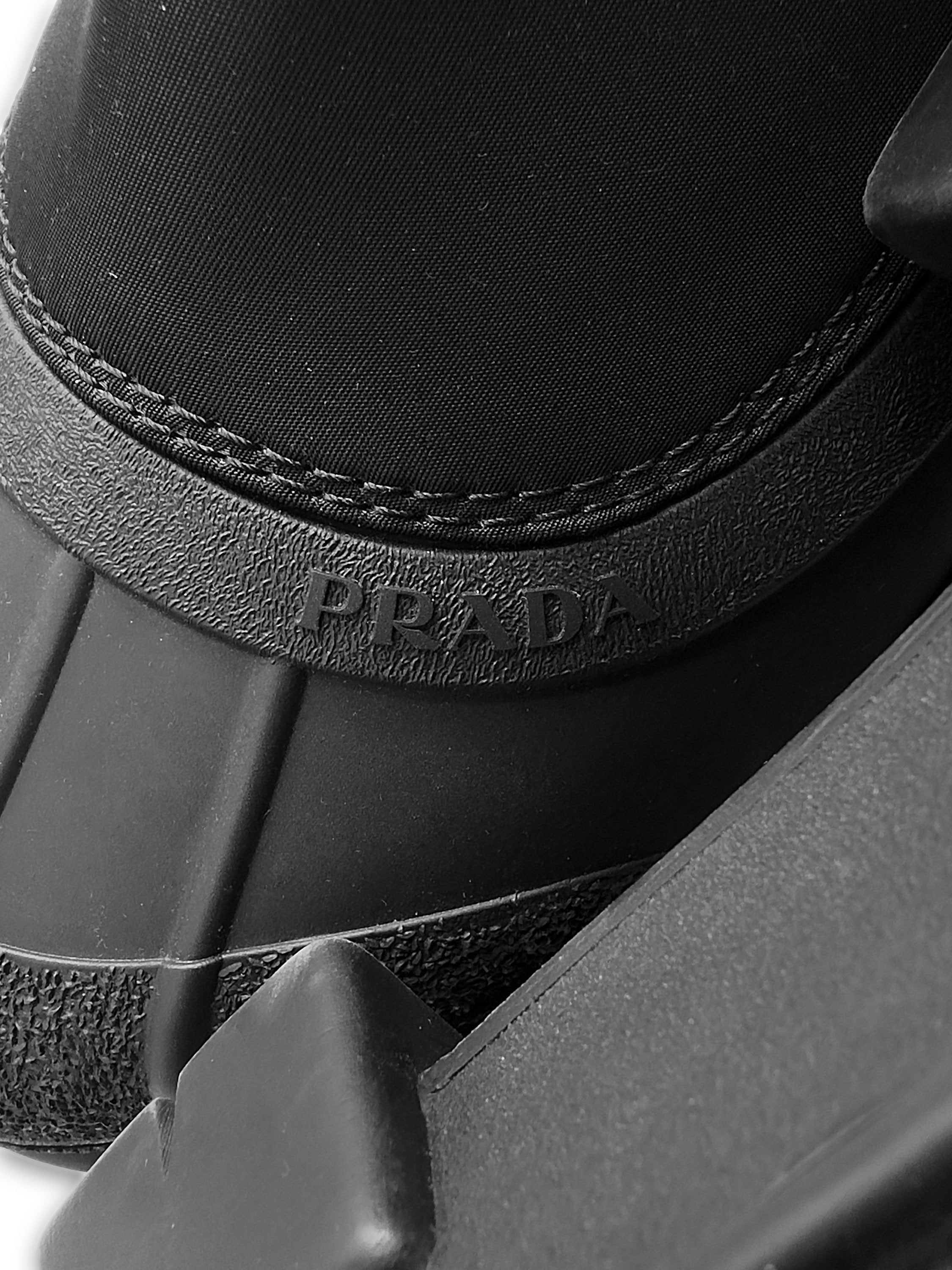 Prada ‘Monolith’ Re-Nylon Gabardine Black Chunky Boots