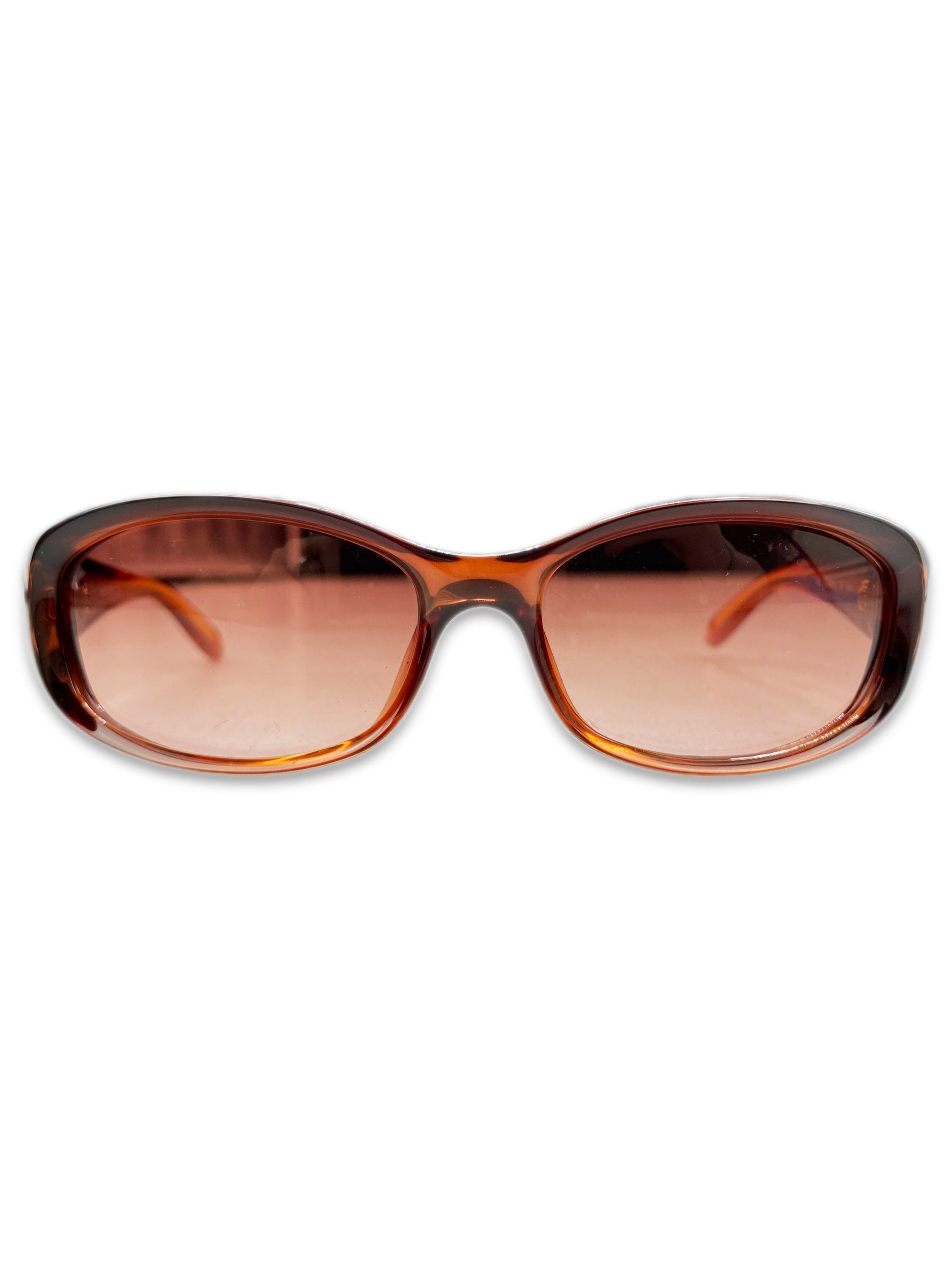 Gucci ‘G’ Oval Frane Rounded Gold Metallic Logo Sunglasses