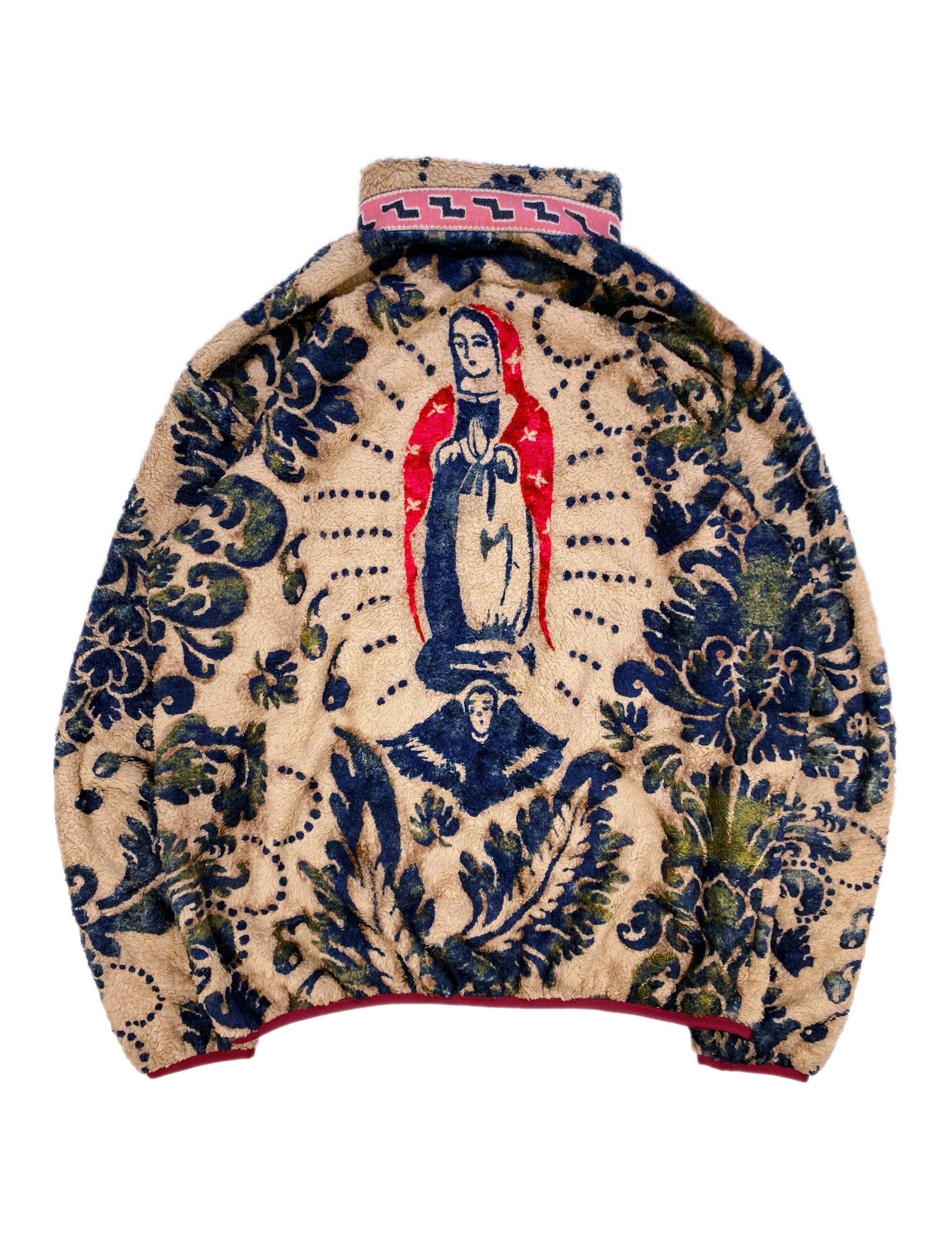 FW22 Kapital ‘Virgin Mary’ Damask Full-zip Fleece Jacket