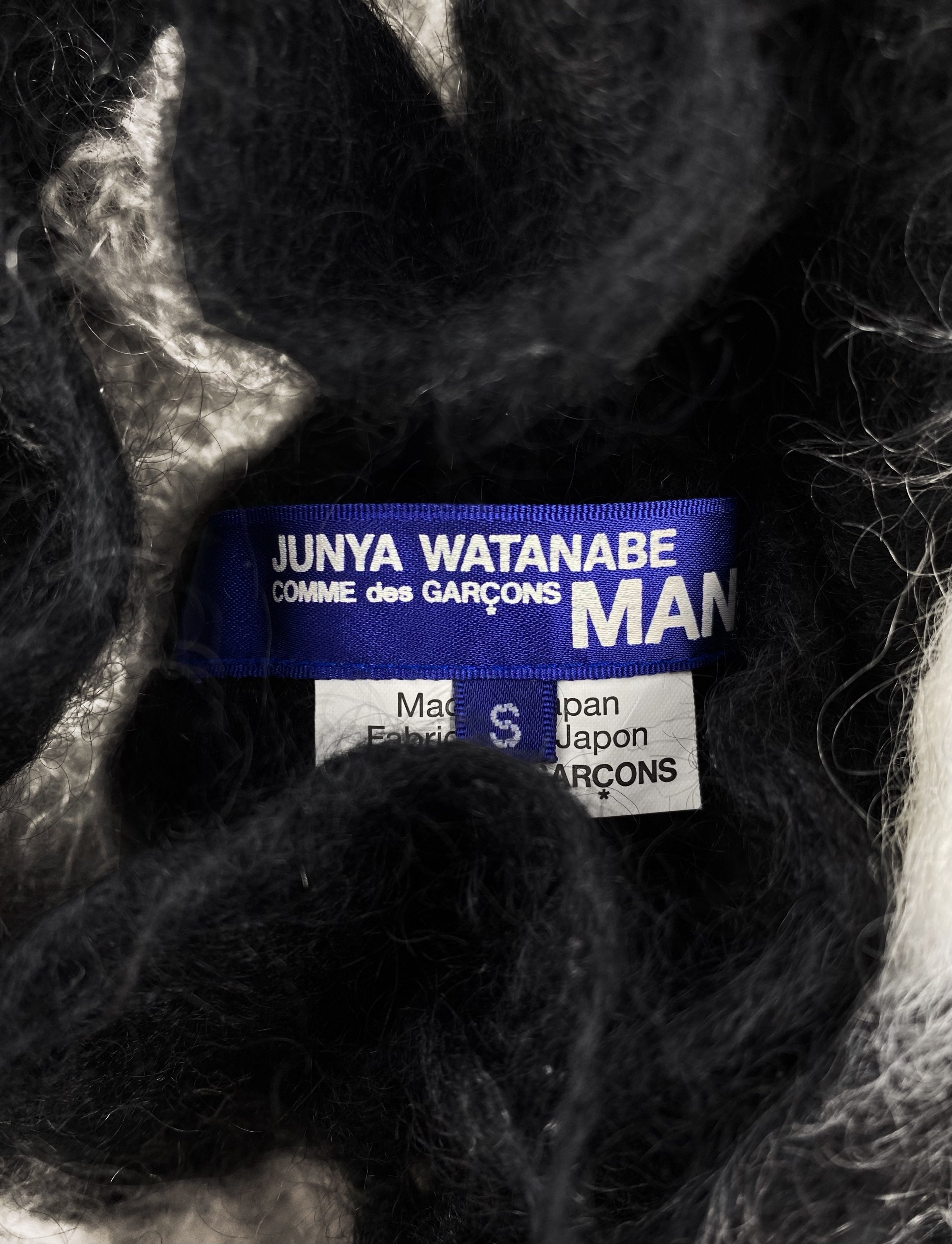 AW14 Junya Watanabe ‘Striped’ Grunge Knit Mohair Sweater