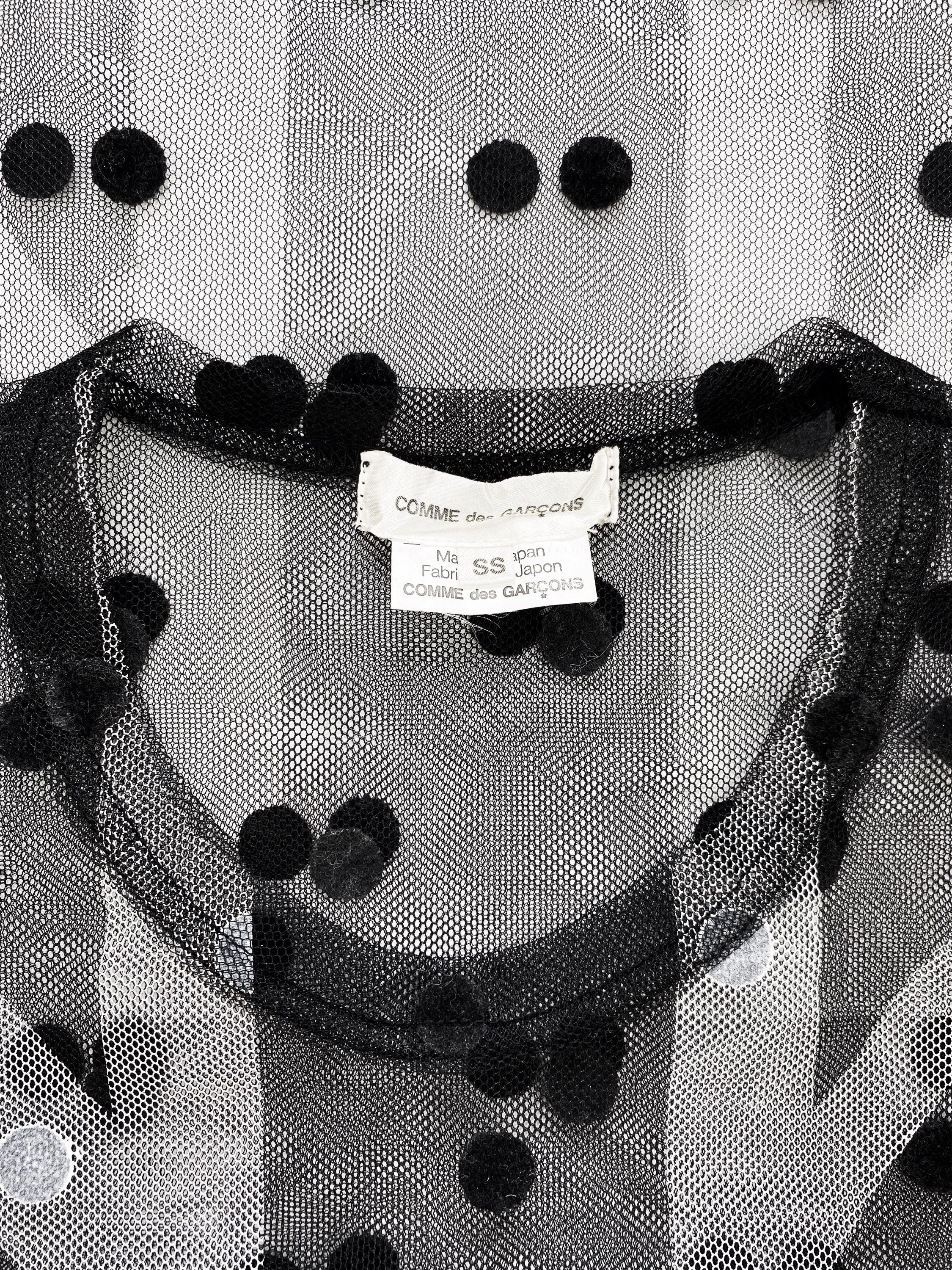 AW04 Comme des Garçons Mesh British Flag Longsleeve Shirt
