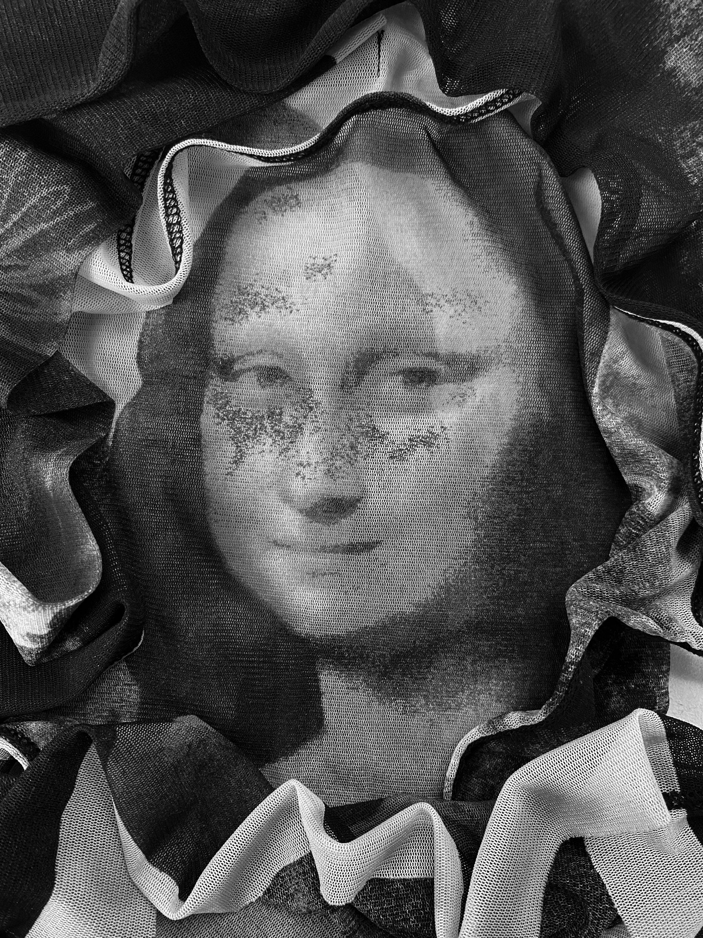 SS95 Jean Paul Gaultier ‘Mona Lisa’ Mesh Tattoo Longsleeve Shirt