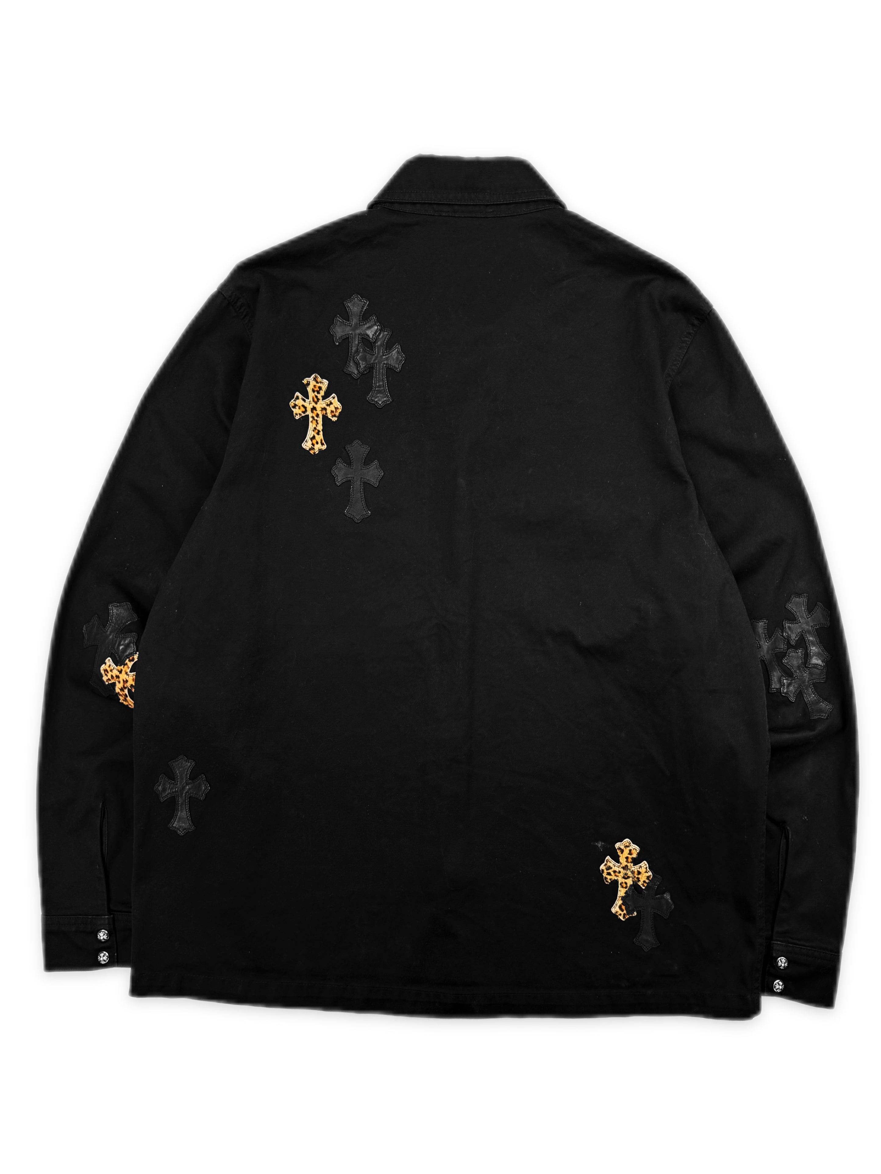 Chrome Hearts Work Dog Cheetah Cross Patch Canvas Jacket