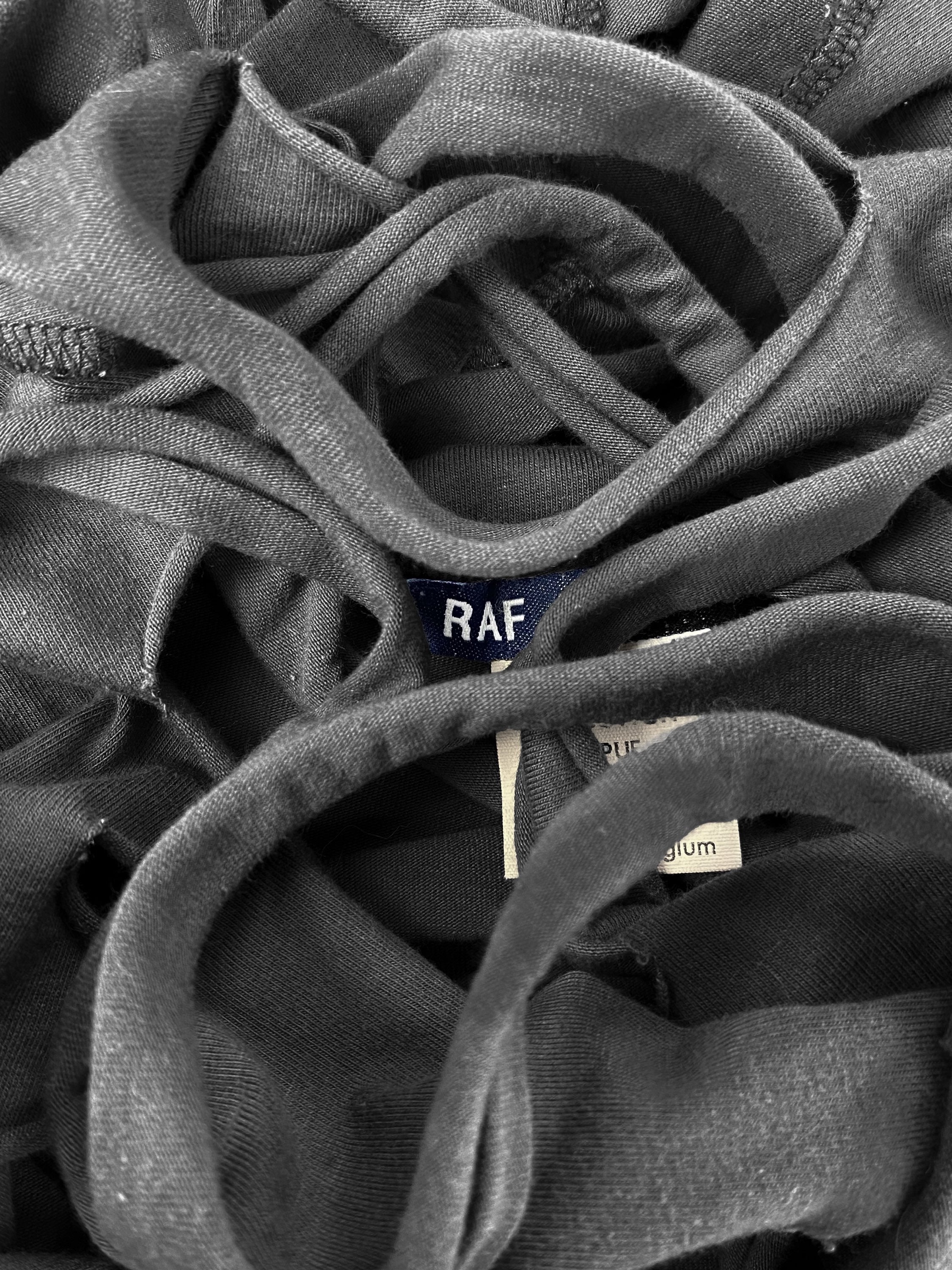 SS98 Raf Simons ‘Black Palms’ Slash Cut Out Sleeveless Tank-top