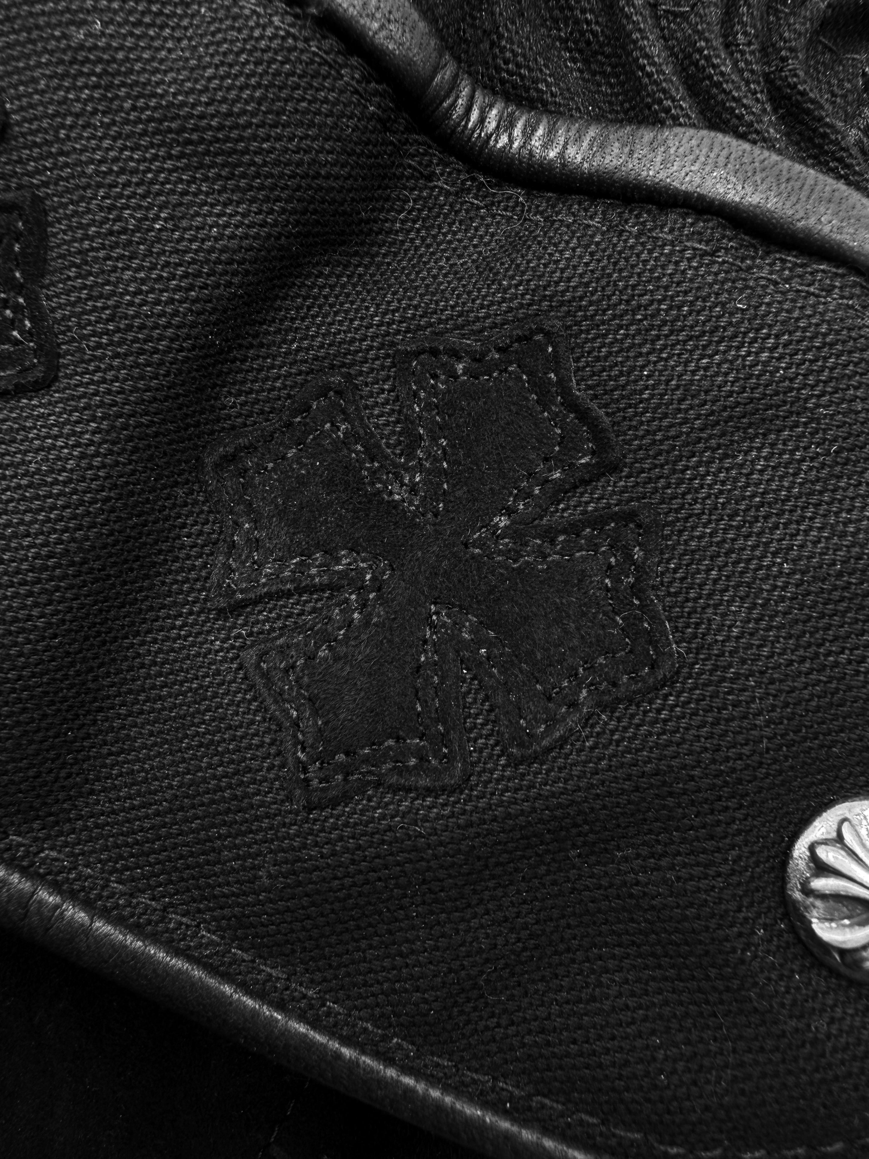 Chrome Hearts Deer Leather Plus Patch Fur Lined Winter Gloves