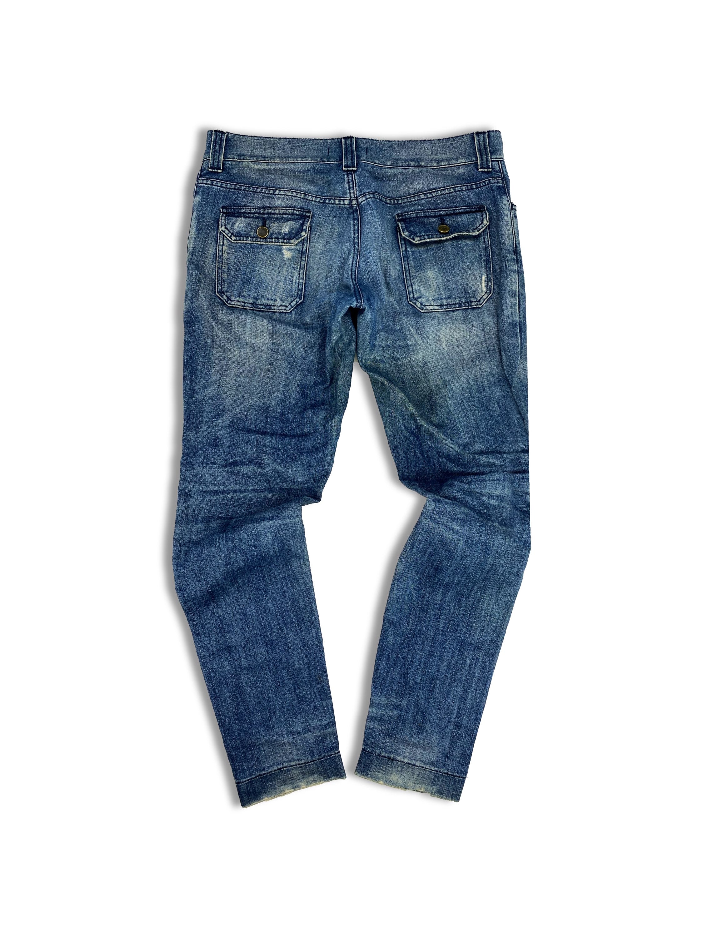 00s Dolce &amp; Gabbana Light Wash D-Ring Denim Jeans