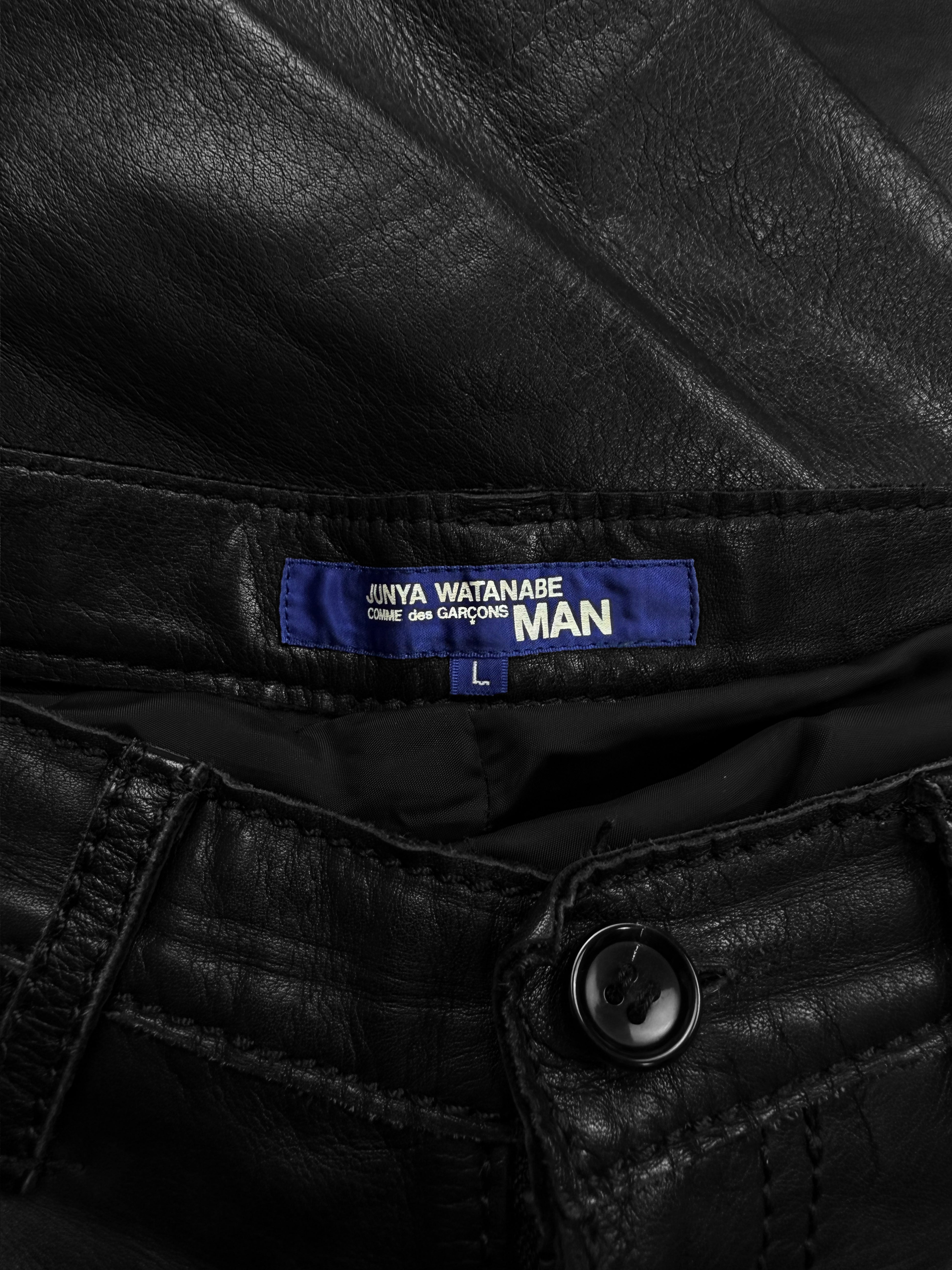 AW04 Junya Watanabe Calfskin Leather Moto Pants