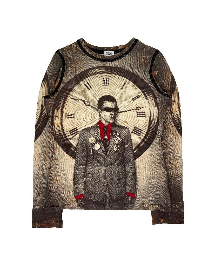 FW03 Jean Paul Gaultier “Clockwork” Full Print Longsleeve