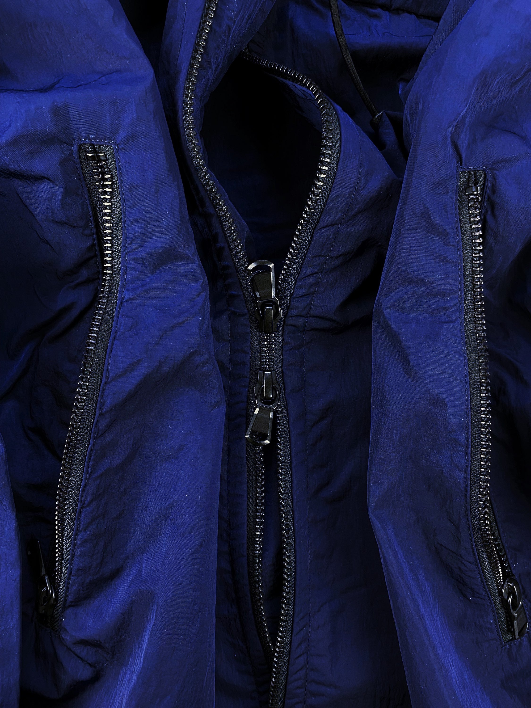 Tete Homme x Limonta Navy Blue Multi Zip Windbreaker