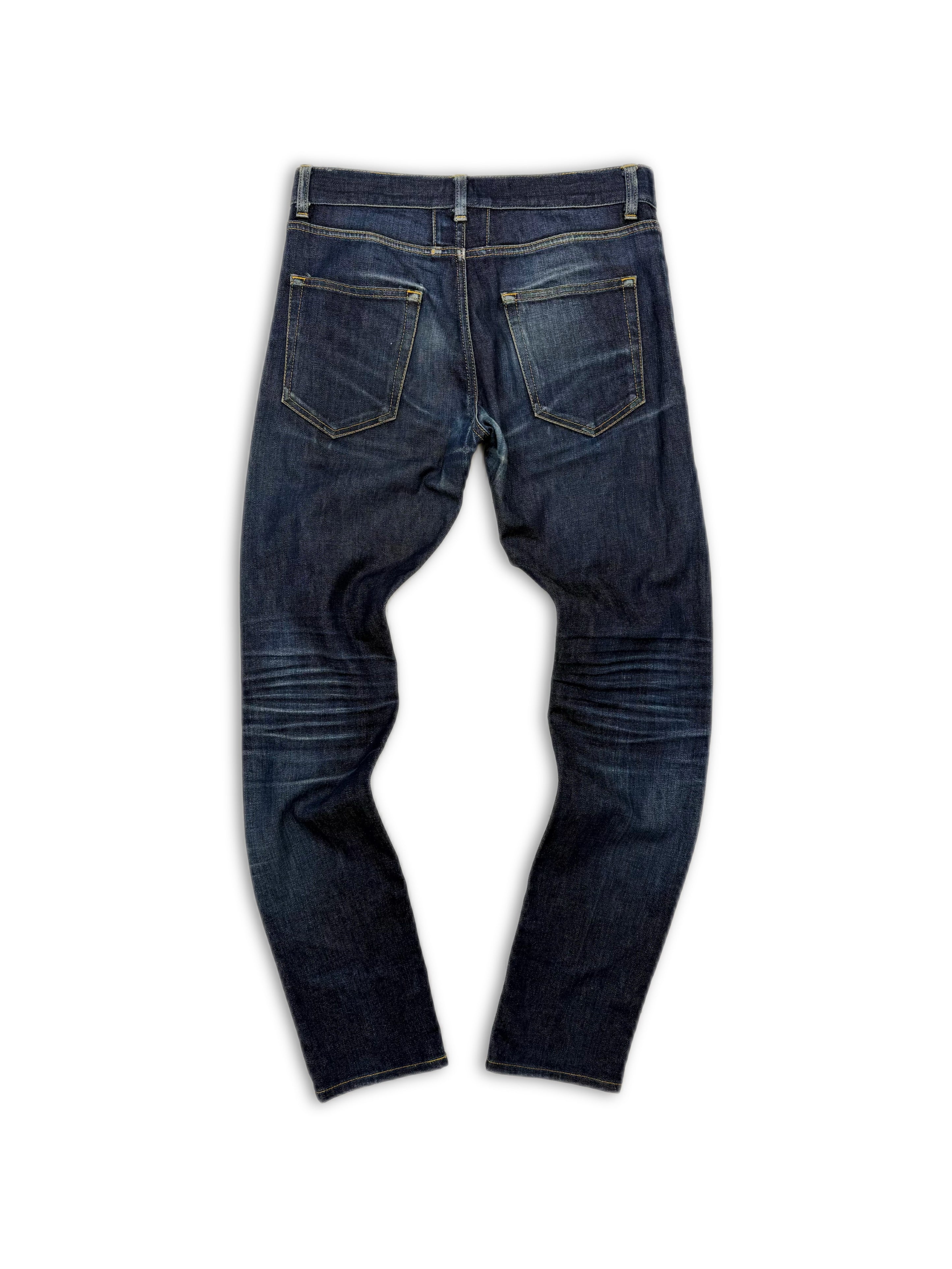 Saint Laurent Paris D02 Dark Blue Wash Slim Cut Denim