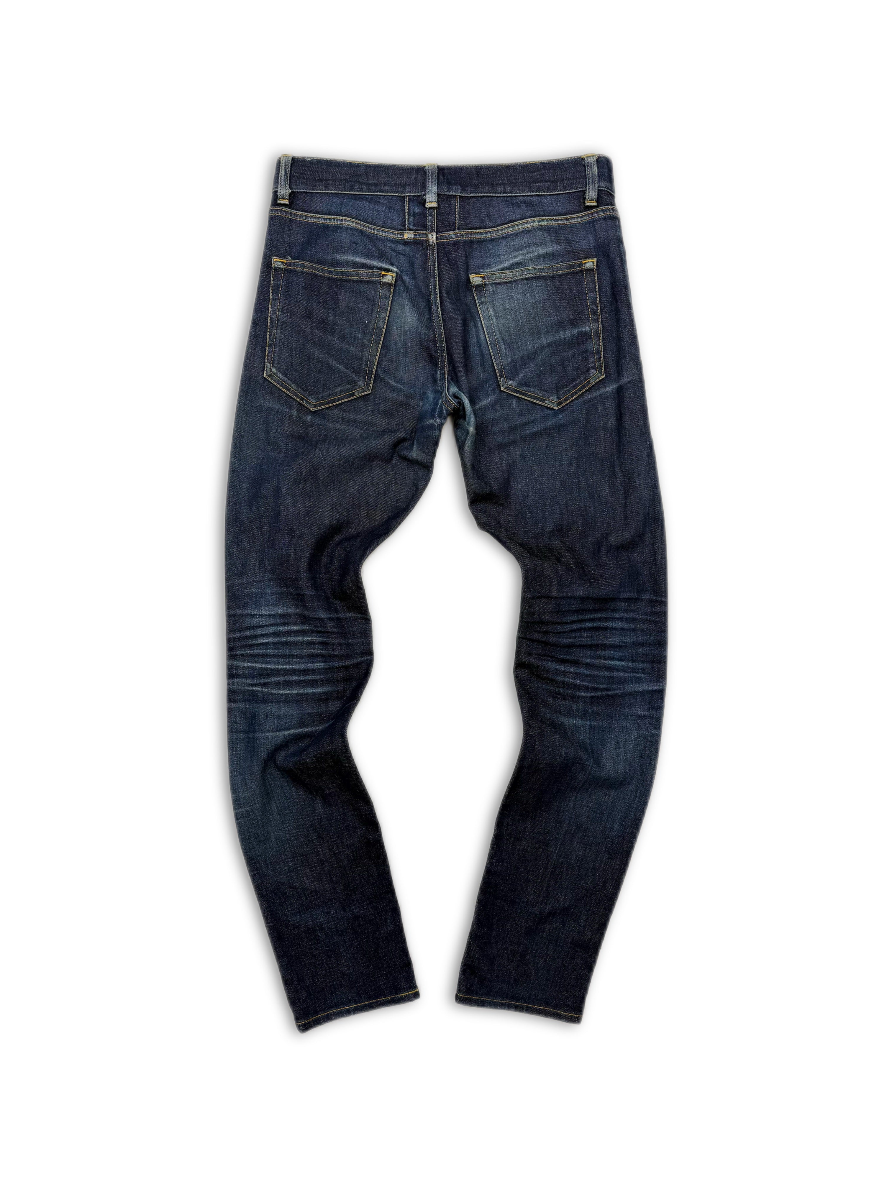Saint Laurent Paris D02 Dark Blue Wash Slim Cut Denim
