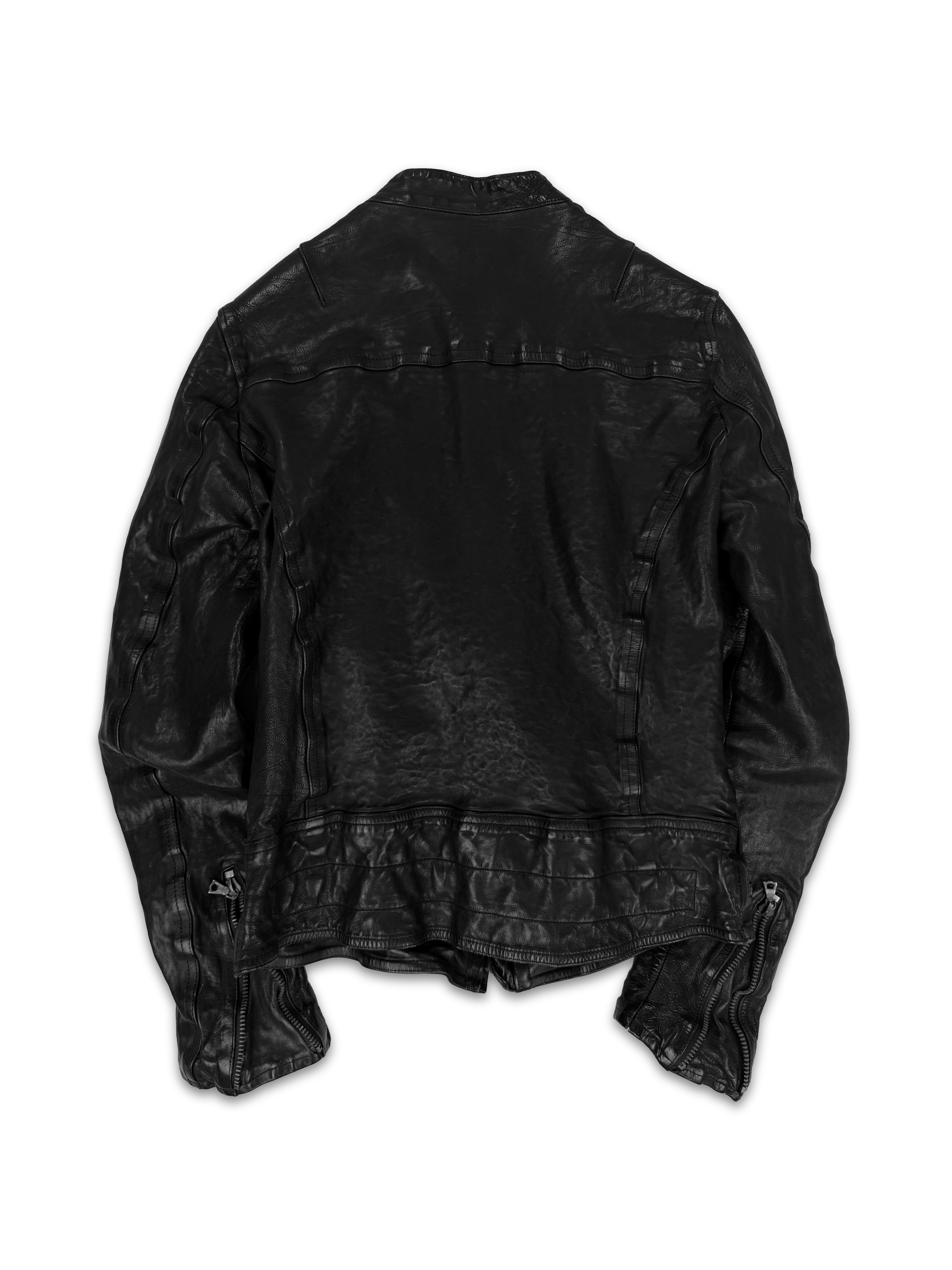 Isamu Katayama Backlash Multi-zip Black Leather Moto Jacket
