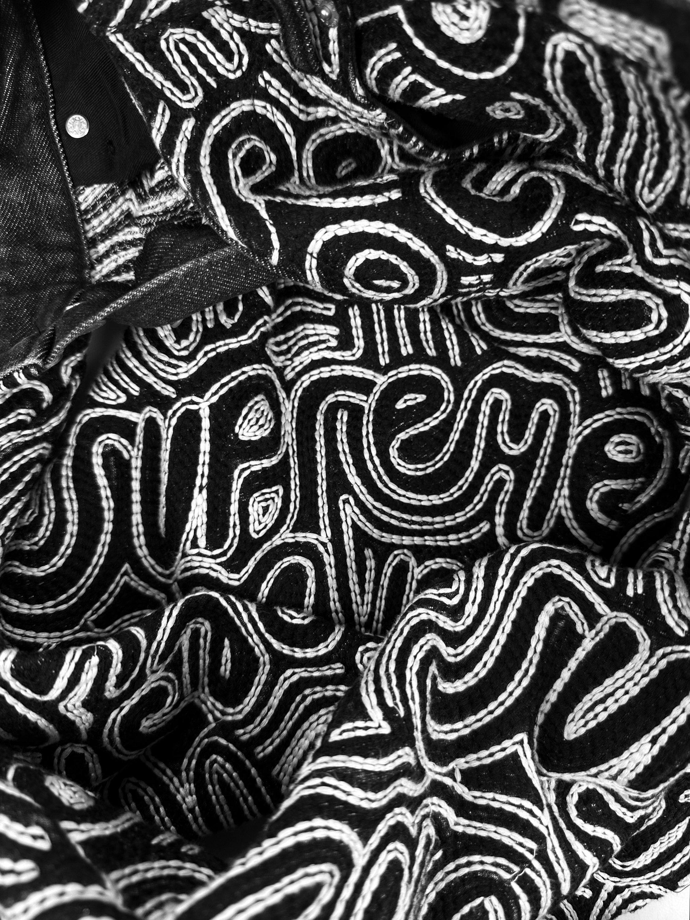 SS22 Supreme x Raúl de Nieves ‘Chainstitch’ 14oz Embroidered Denim