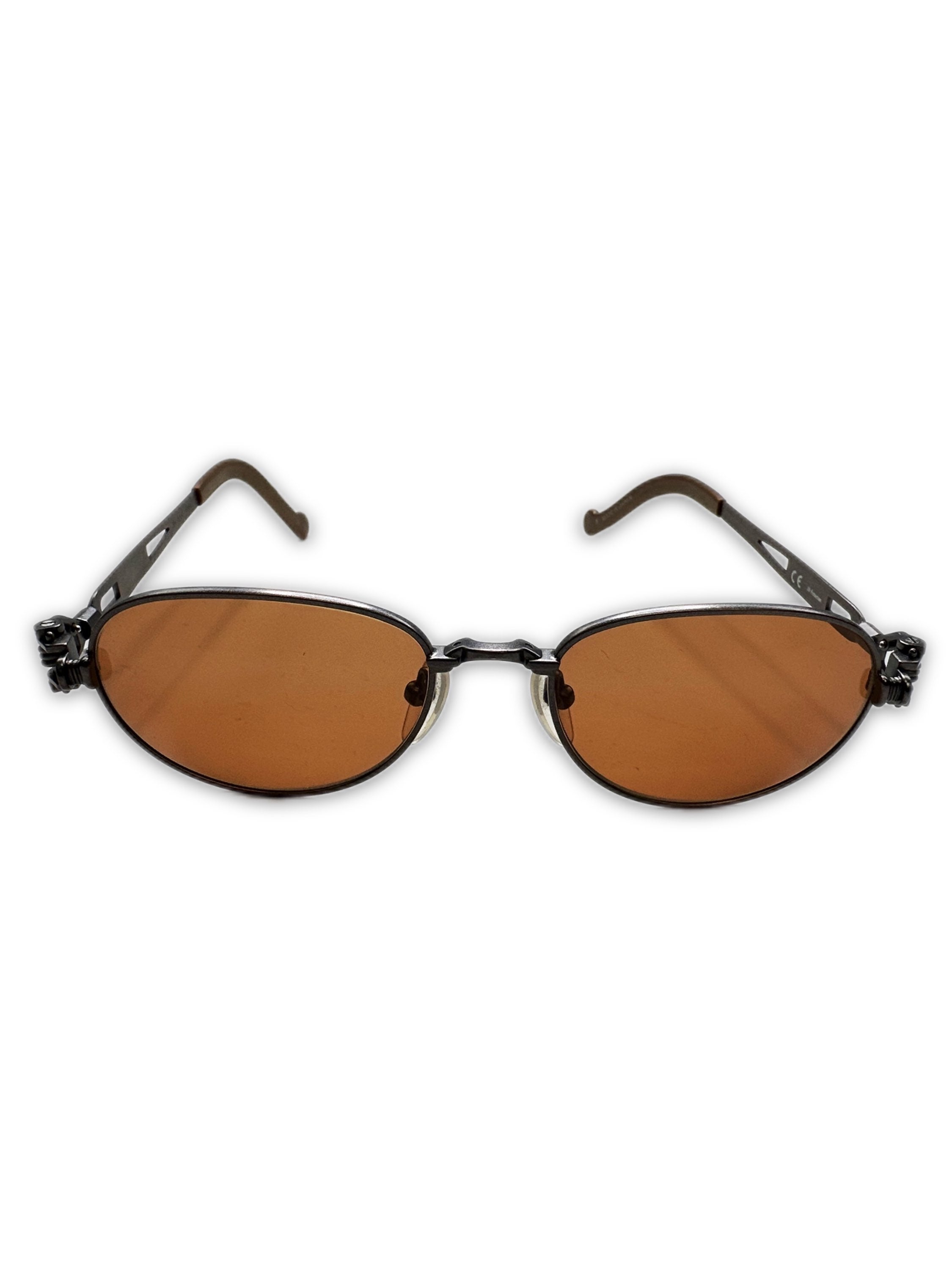 00s Jean Paul Gaultier Orange Tint Steampunk Sunglasses