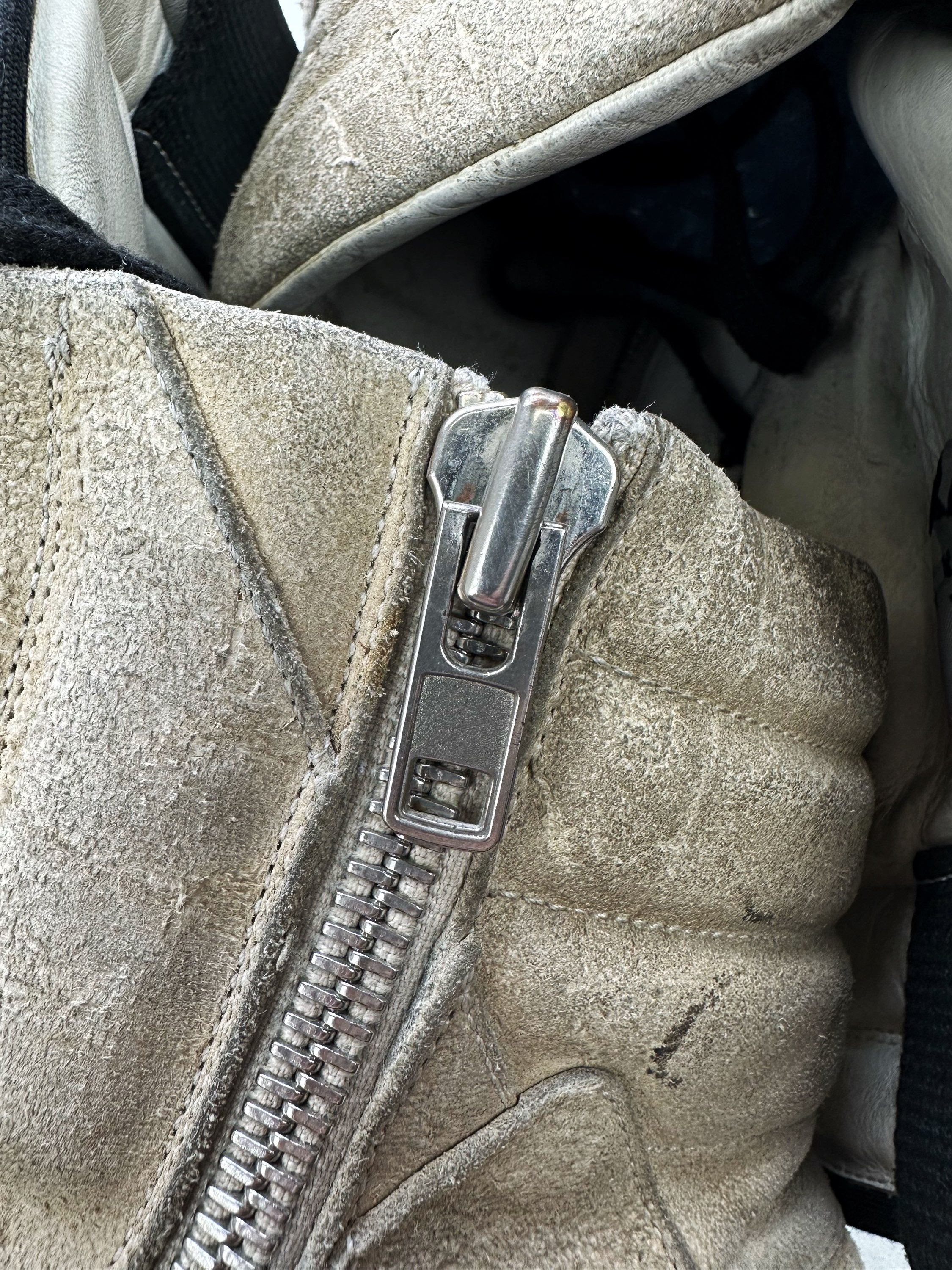 2014 Rick Owens Gumsole Blistered Leather ‘Geobasket’ Hi-top Sneakers