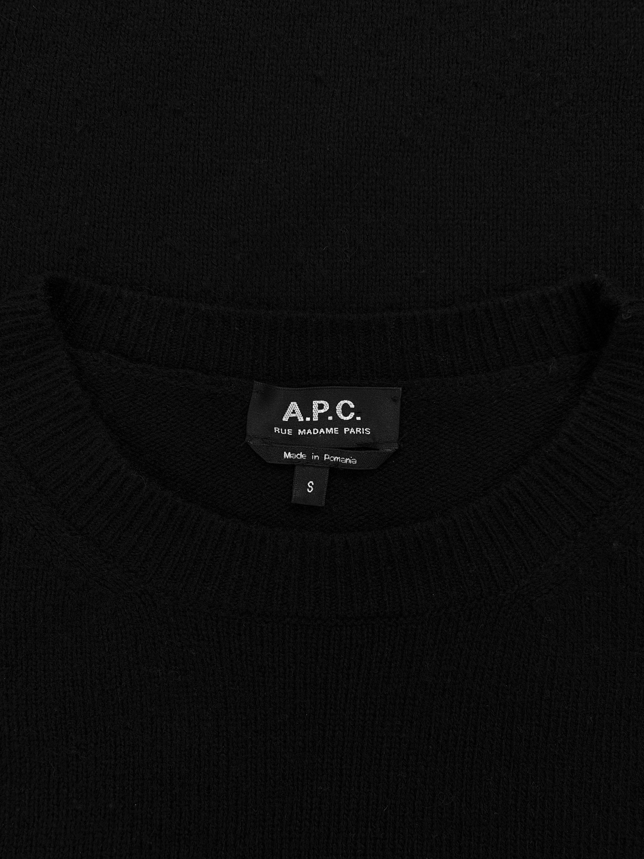 A.P.C. Black Wool Knitted Oversized Sweater