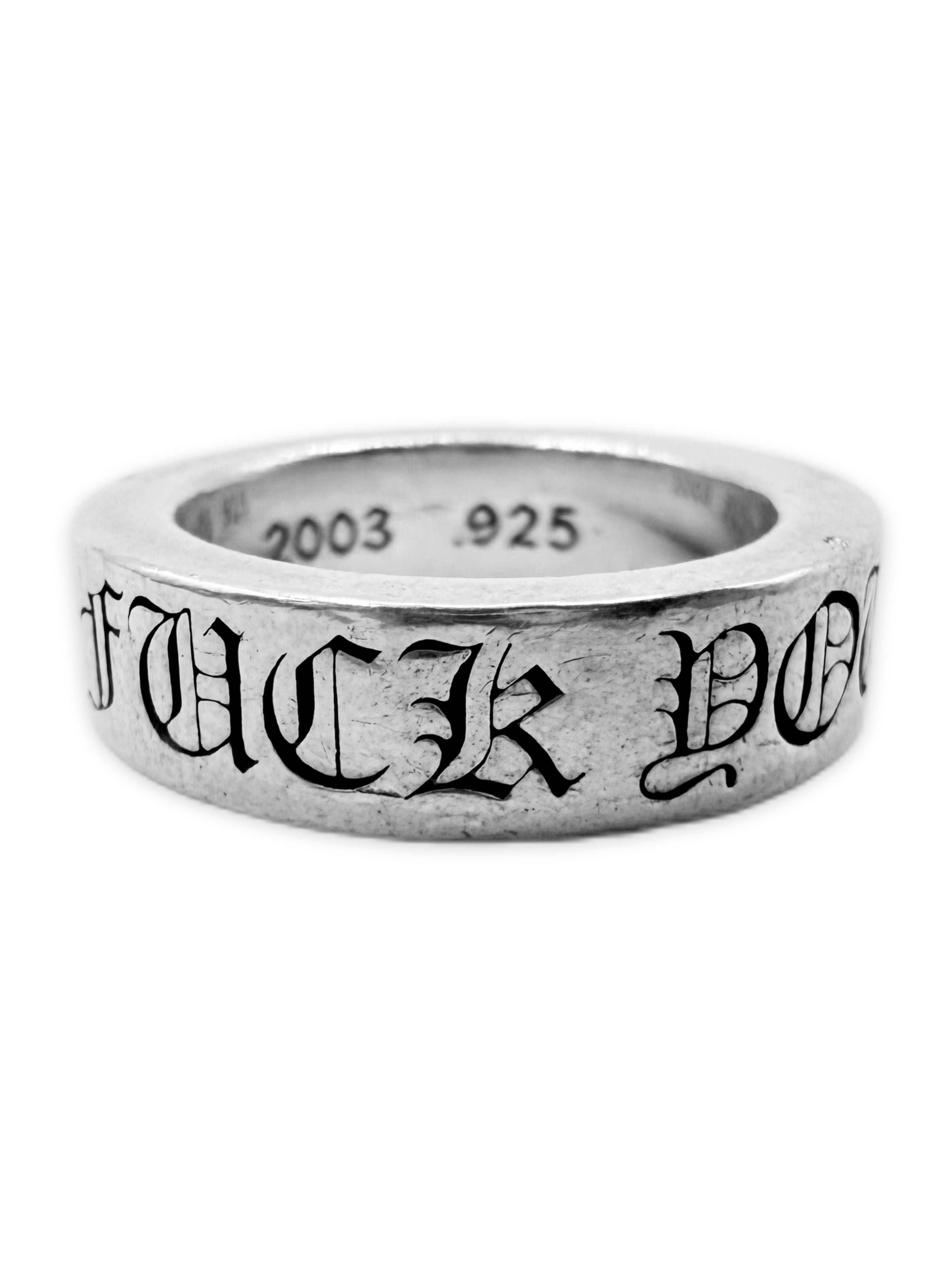 Chrome Hearts ‘Fuck You’ Plus Monogram .925 Silver Ring