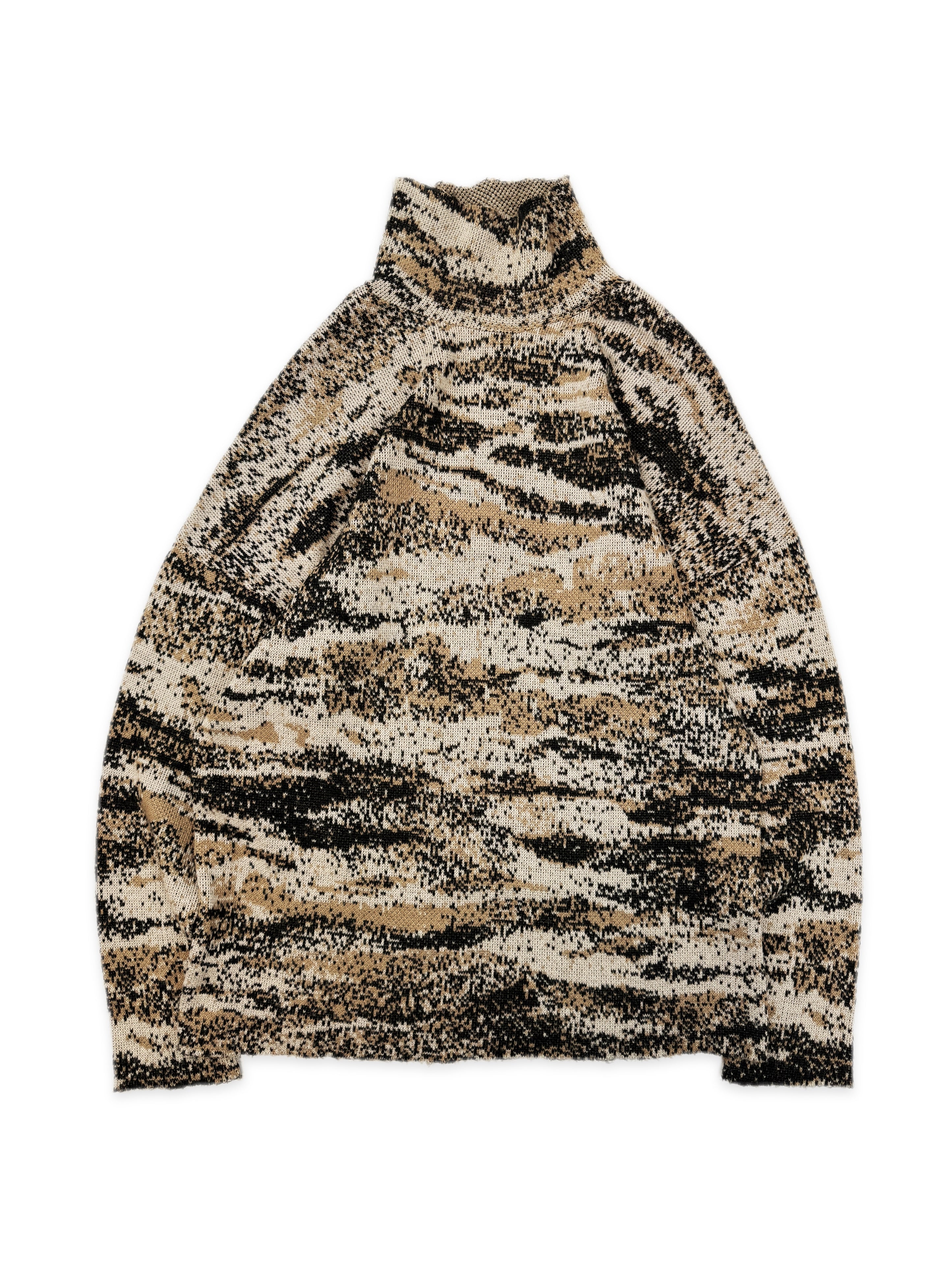 AW02 Raf Simons Virginia Creeper Digi Camo Knitted Turtleneck