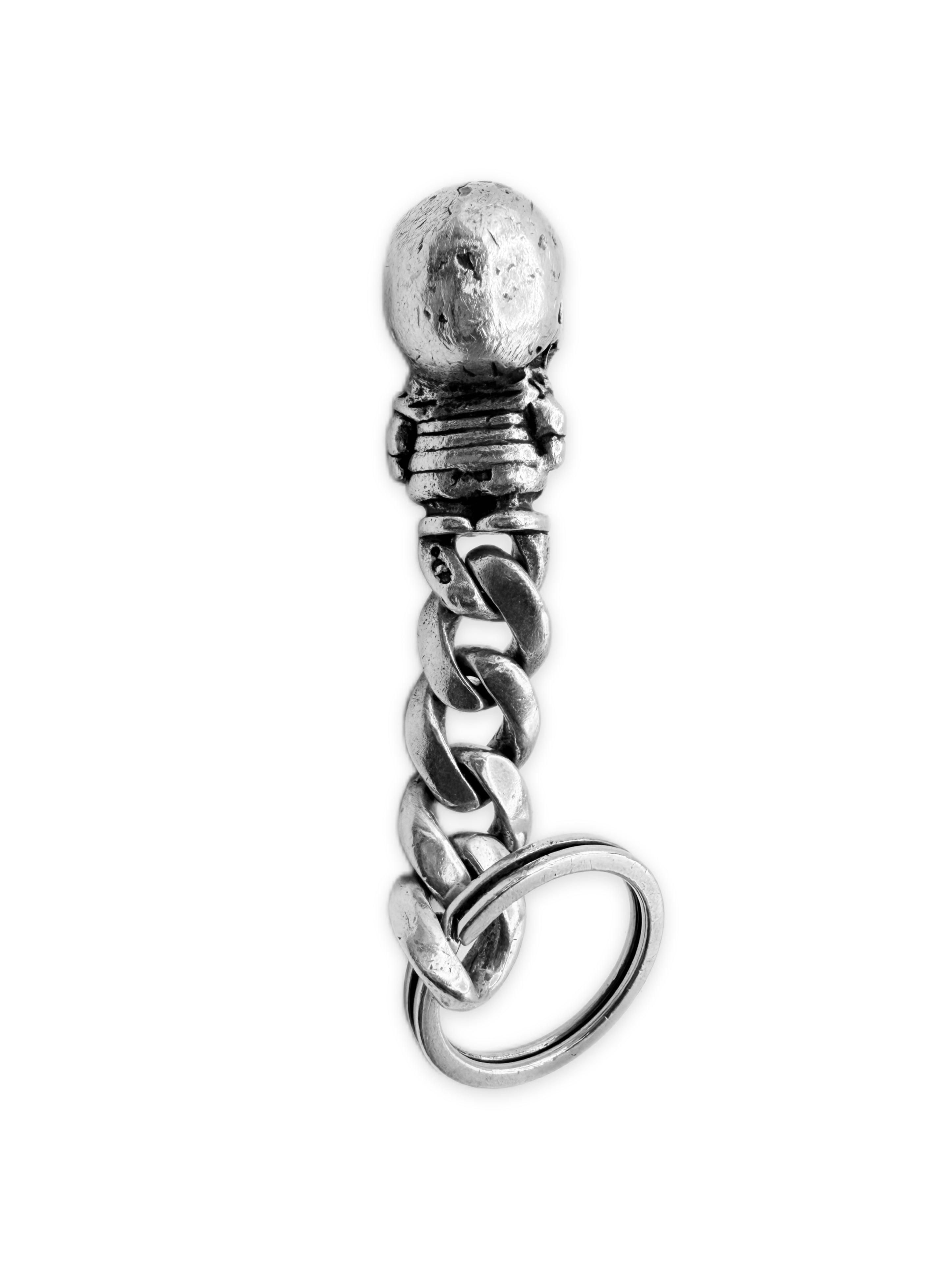 Chrome Hearts Foti Delphino Skull Cuban 4 Link Keychain