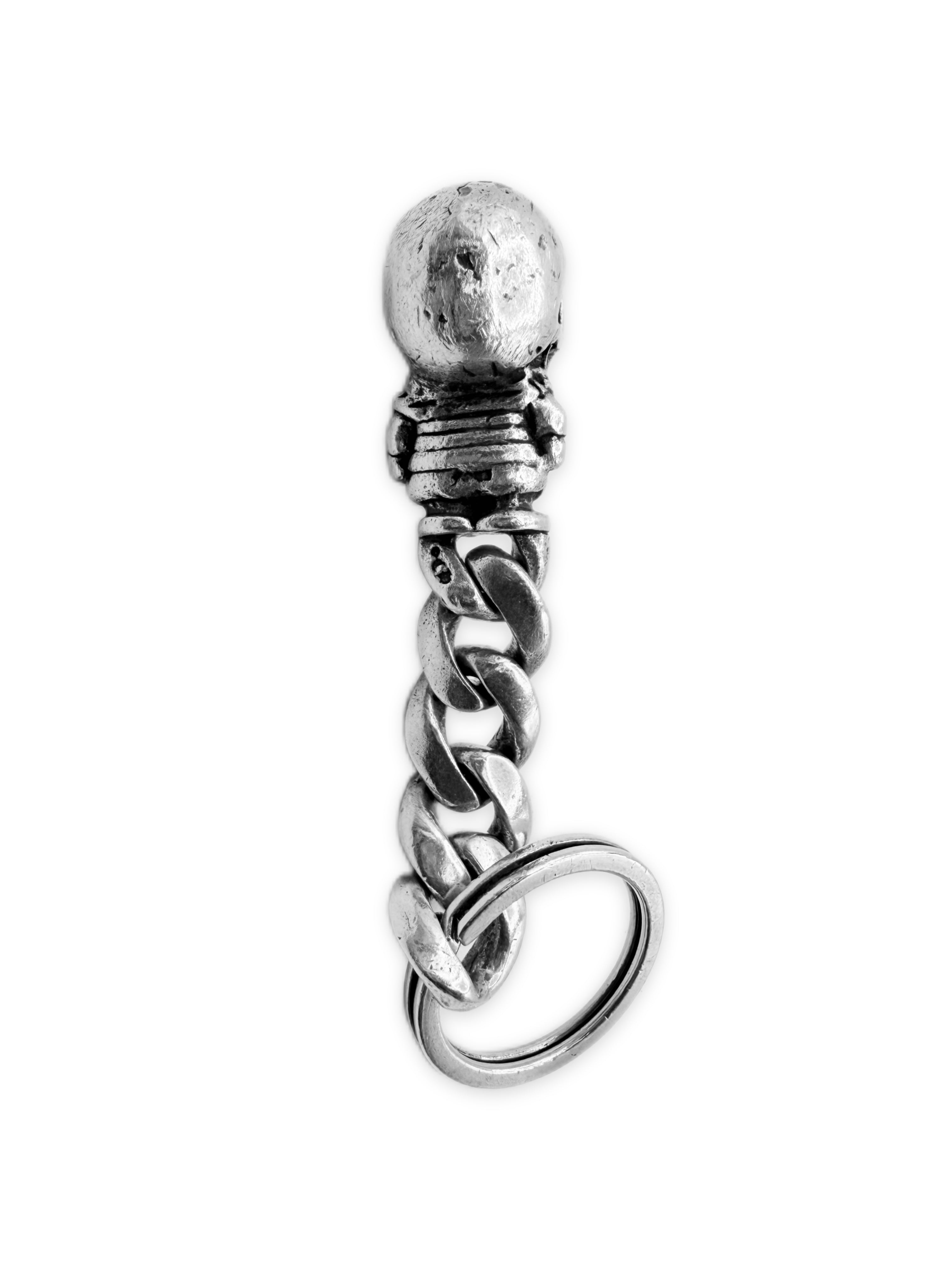 Chrome Hearts Foti Delphino Skull Cuban 4 Link Keychain