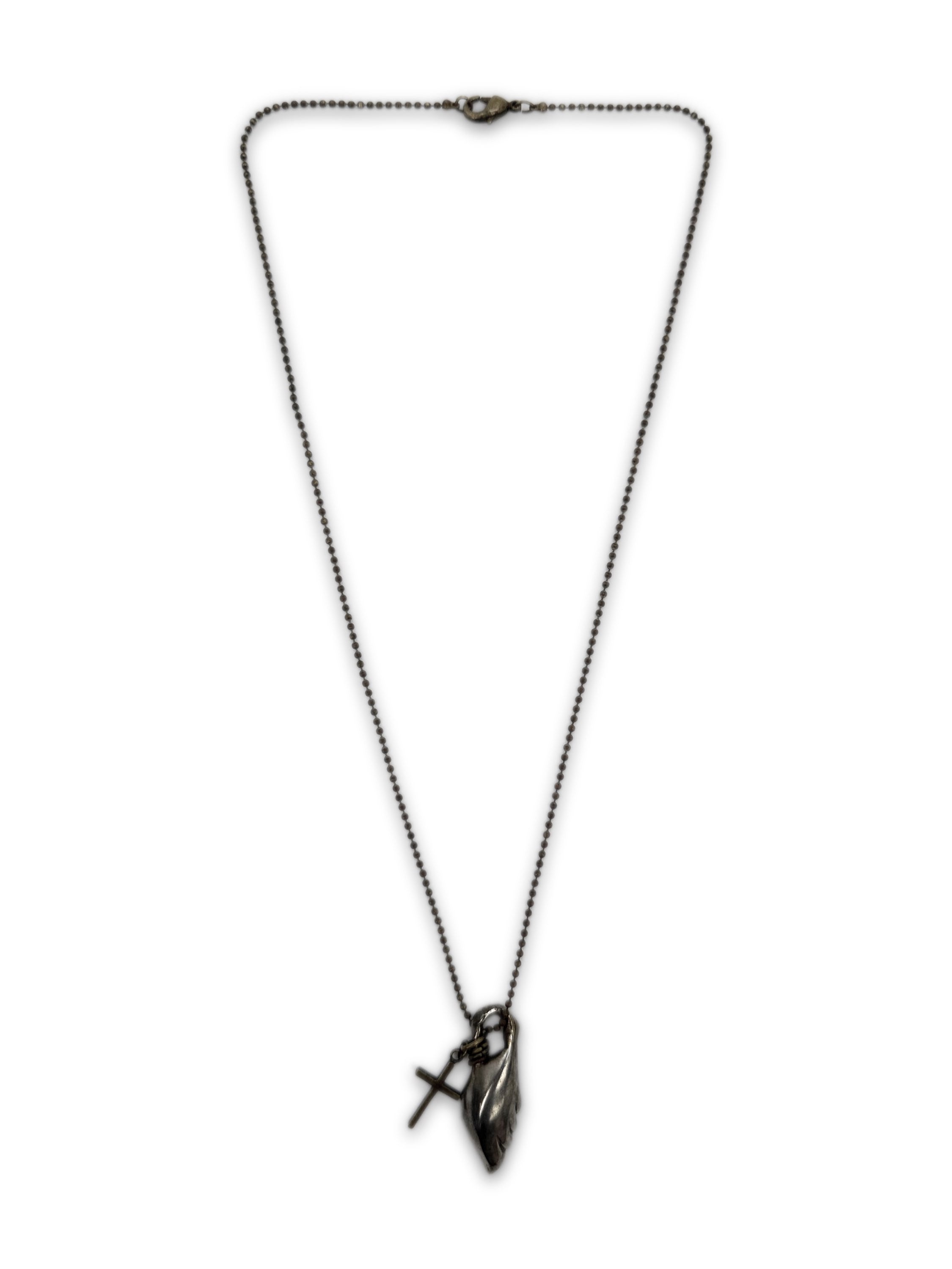 00s Tornado Mart ‘Cross’ Pendant Motif Brass Necklace