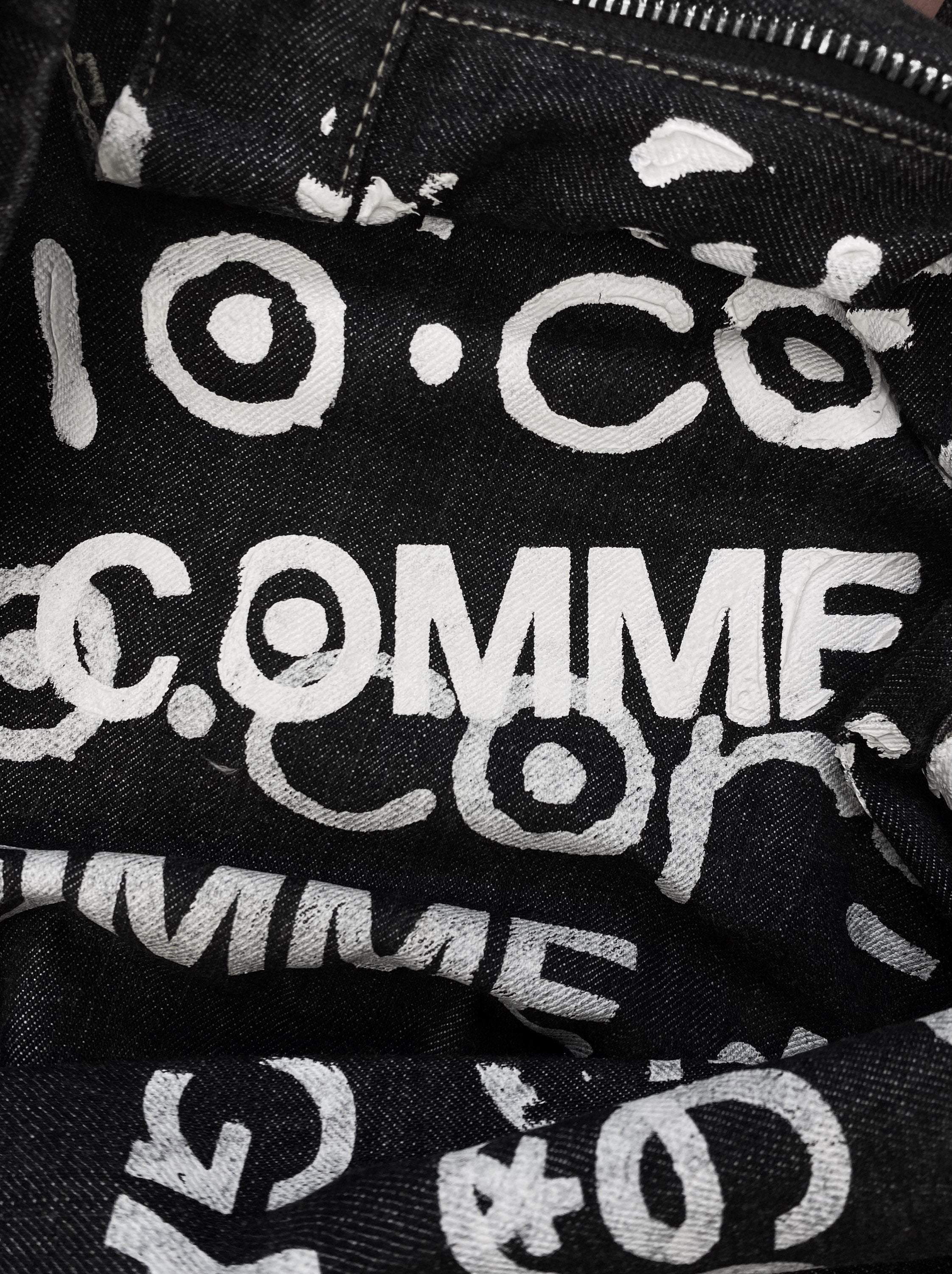 FW06 JUNYA WATANABE X 10 CORSO COMO GRAFFITI DARK WASH DENIM