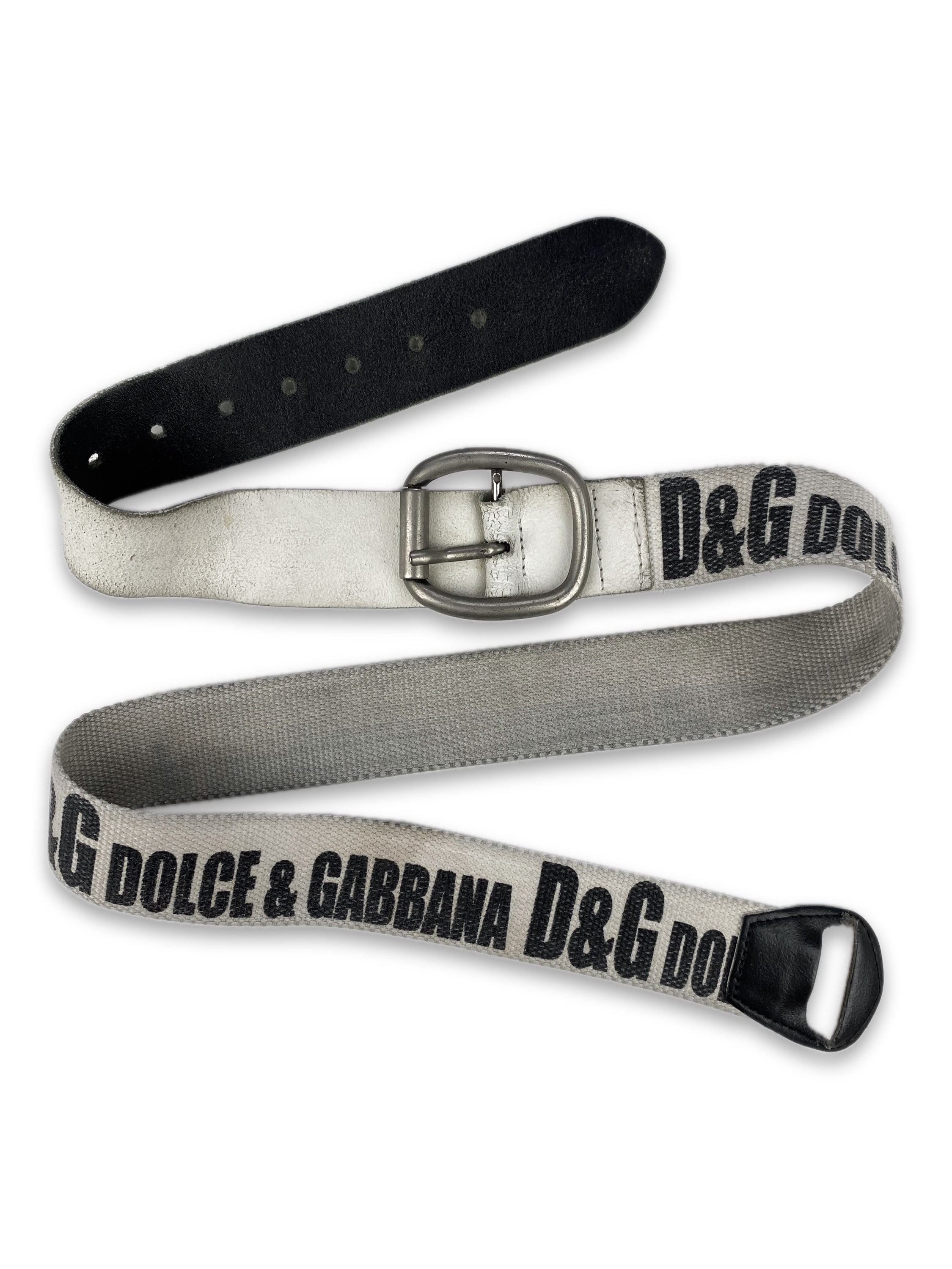 00s Dolce & Gabbana Double Layered Multi Clasp Monogram Belt