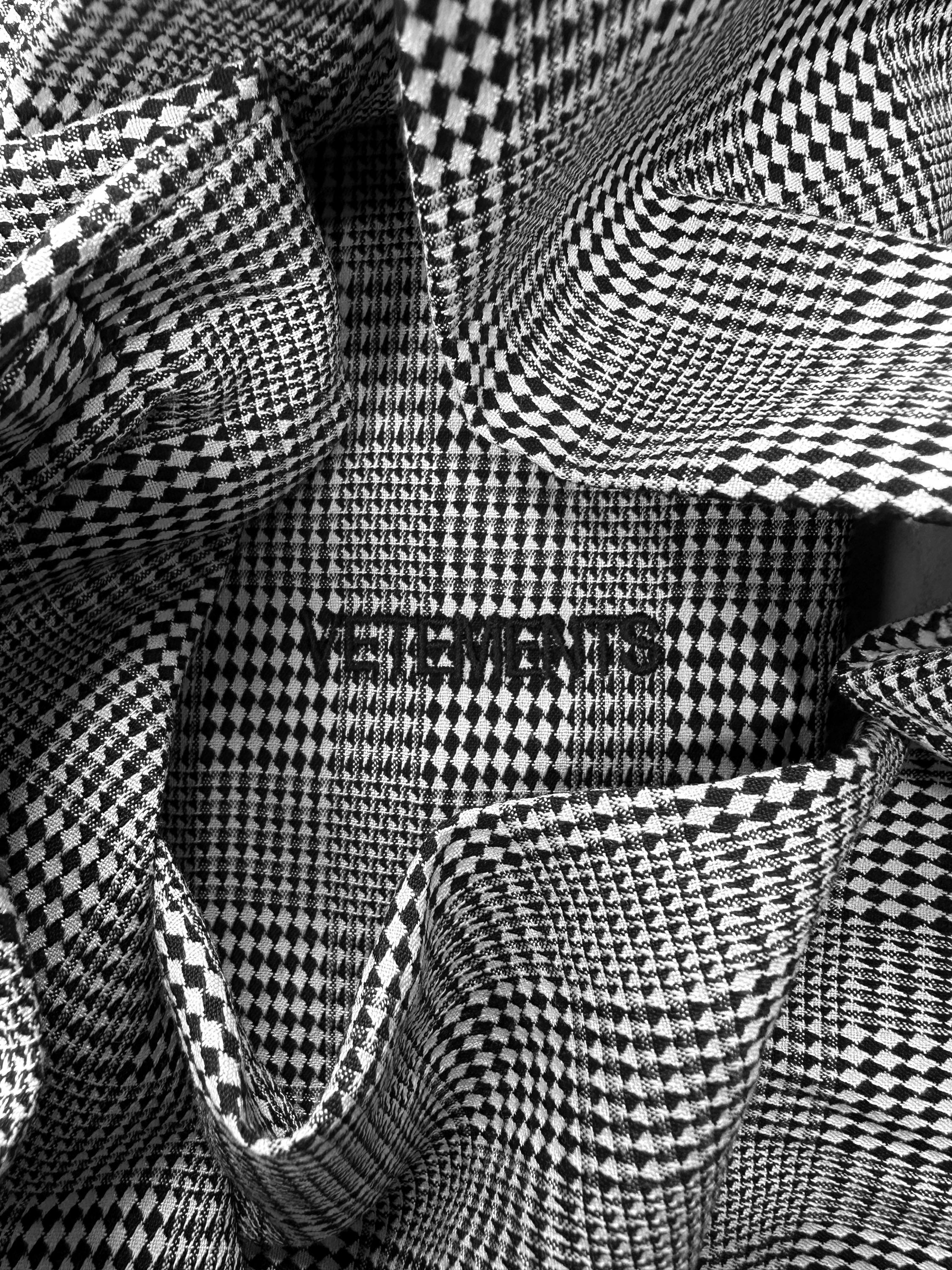 AW19 Vêtements ‘Houndstooth’ Flared Wide Cut Pants