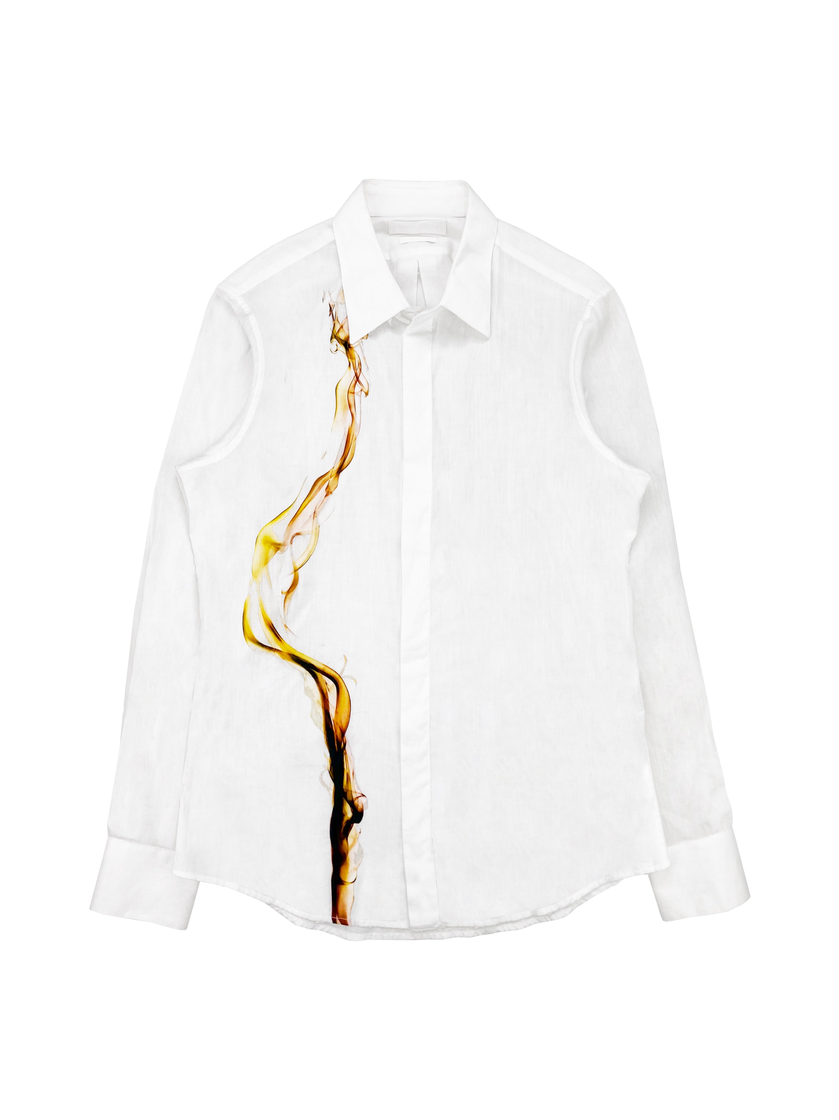 SS09 Alexander McQueen “Flame” Graphic Button Down Shirt