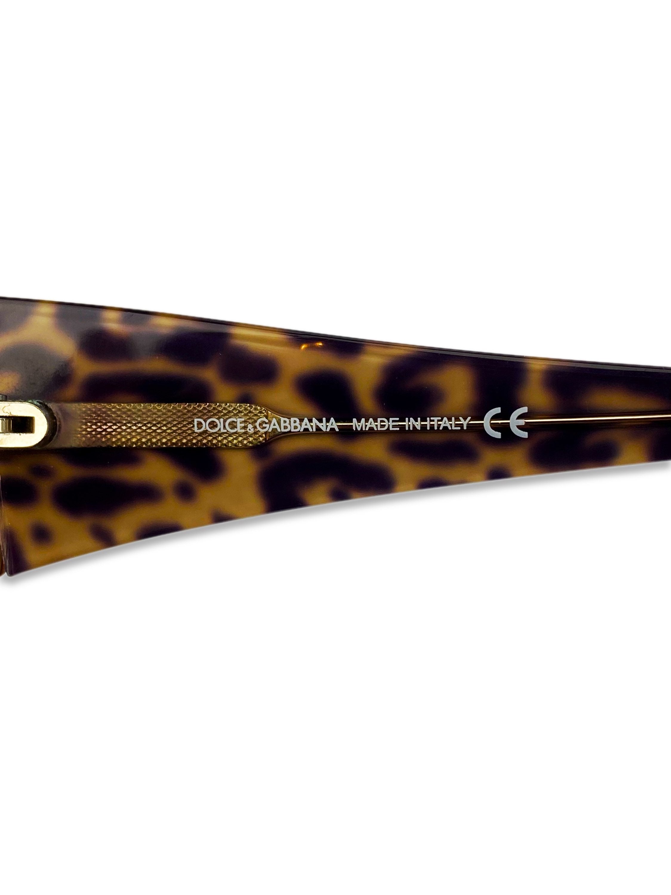 Dolce & Gabbana Warm Tint Metallic Ombré Round Frame Glasses