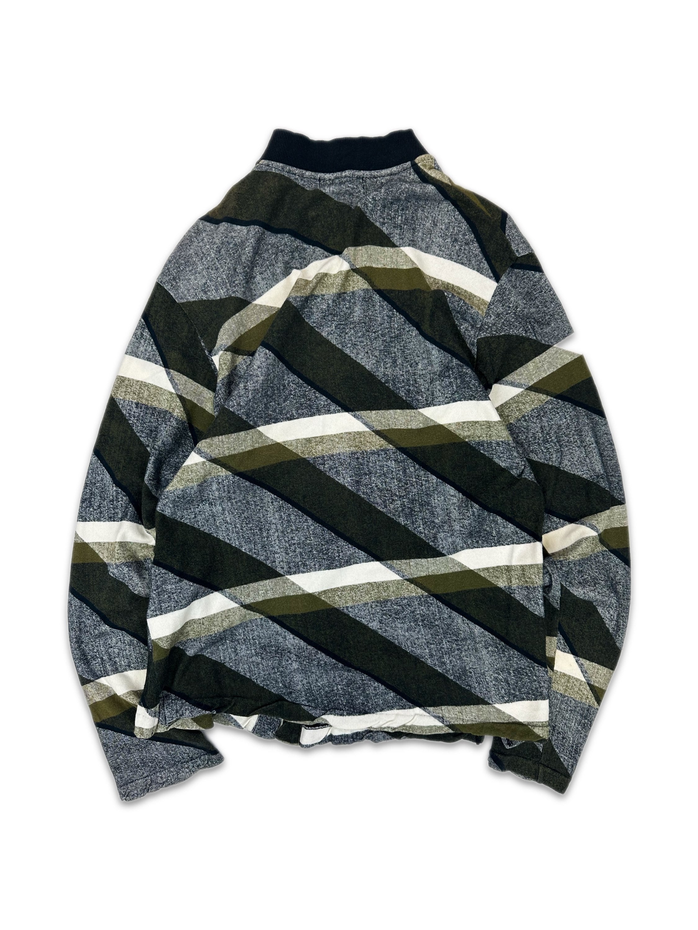 Yohji Yamamoto Y’s for Men Geometric Abstract Bomber Jacket