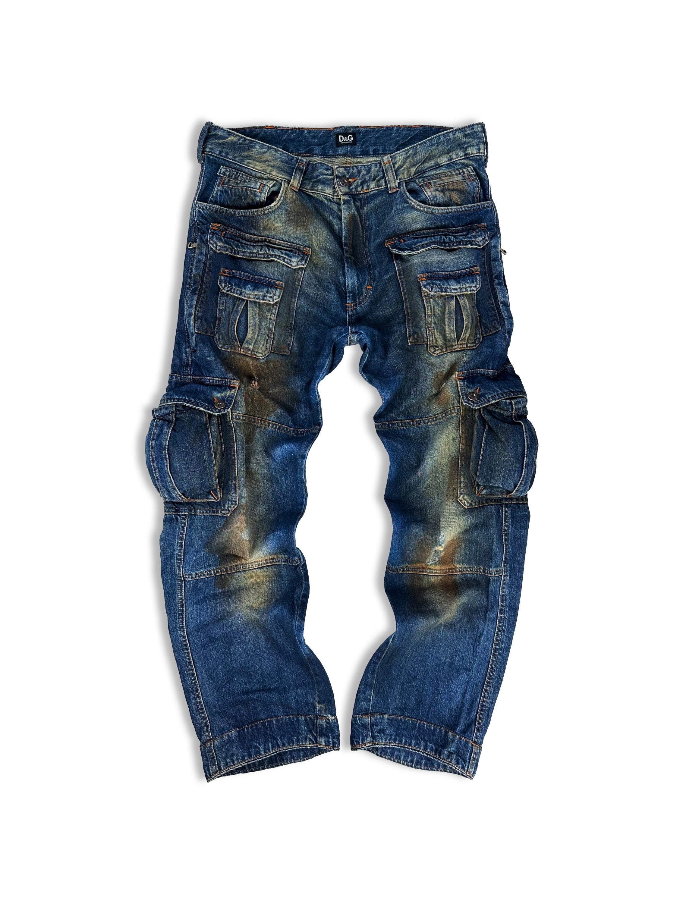 AW05 Dolce & Gabbana ‘3D’ Multi Pocket Reinforced Cargo Denim