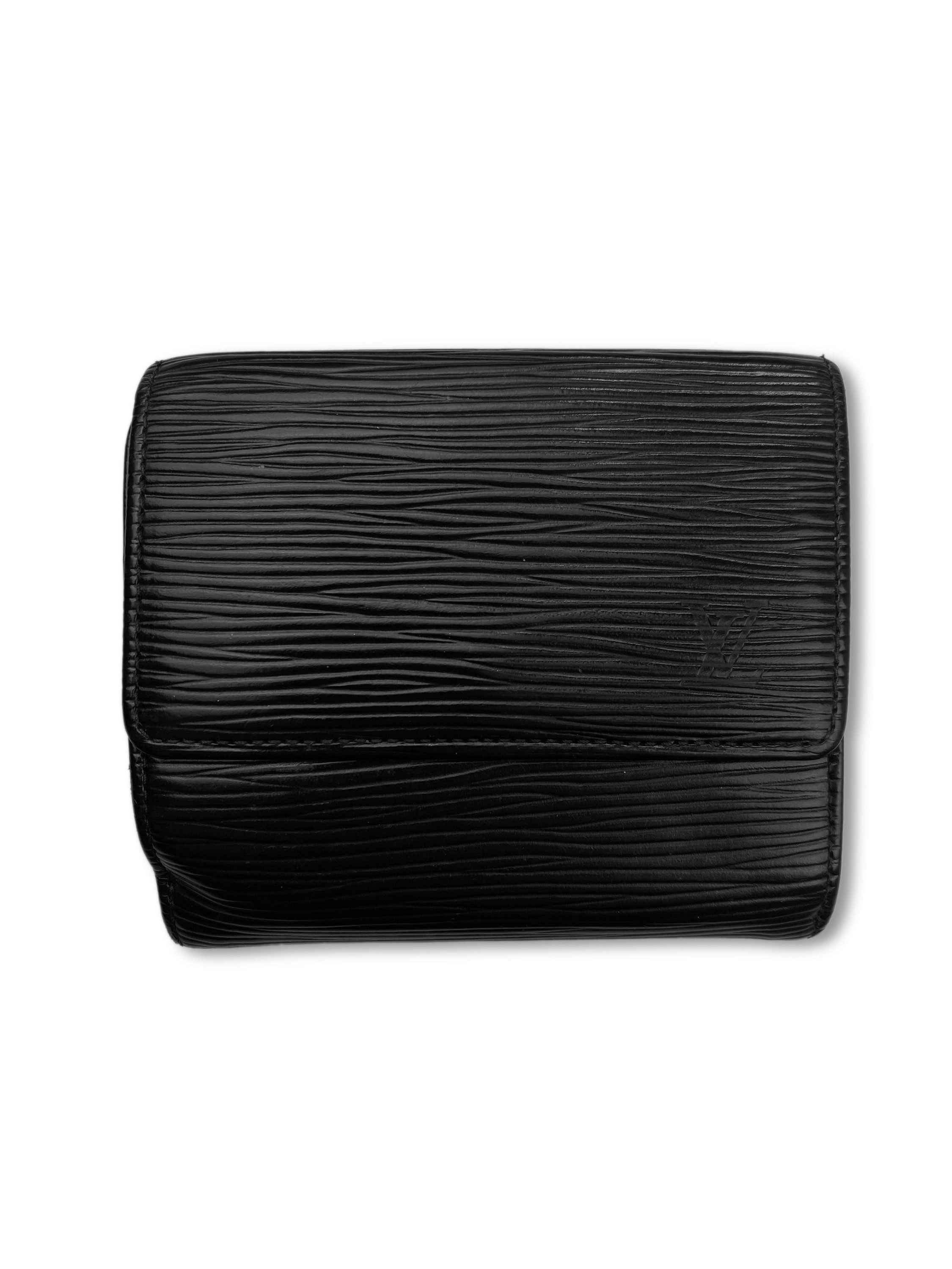 Louis Vuitton Black Epi Logo Trifold Wallet