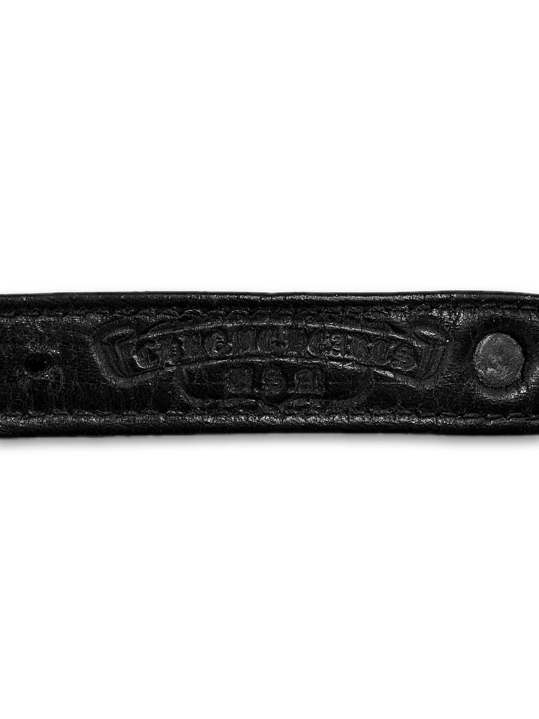 Chrome Hearts ‘Gunslinger’ Buckle .925 Silver Leather Bracelet