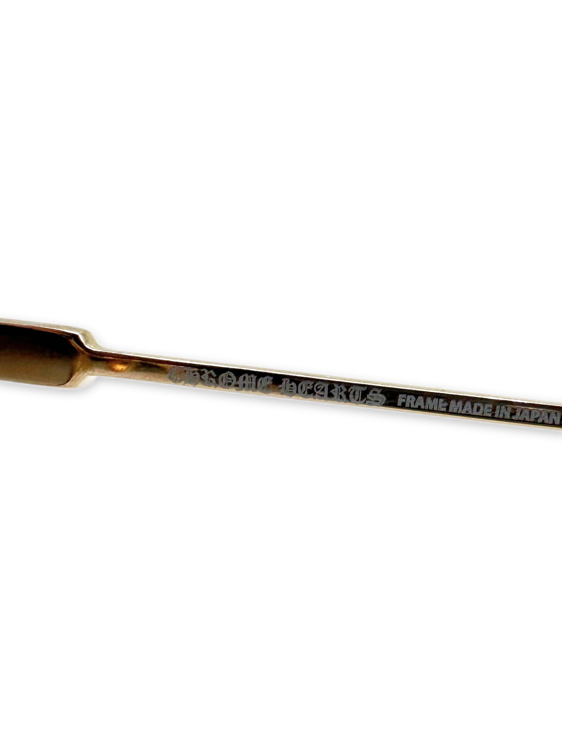Chrome Hearts ‘Semenstress’ 18K Gold Plated Circular Sunglasses