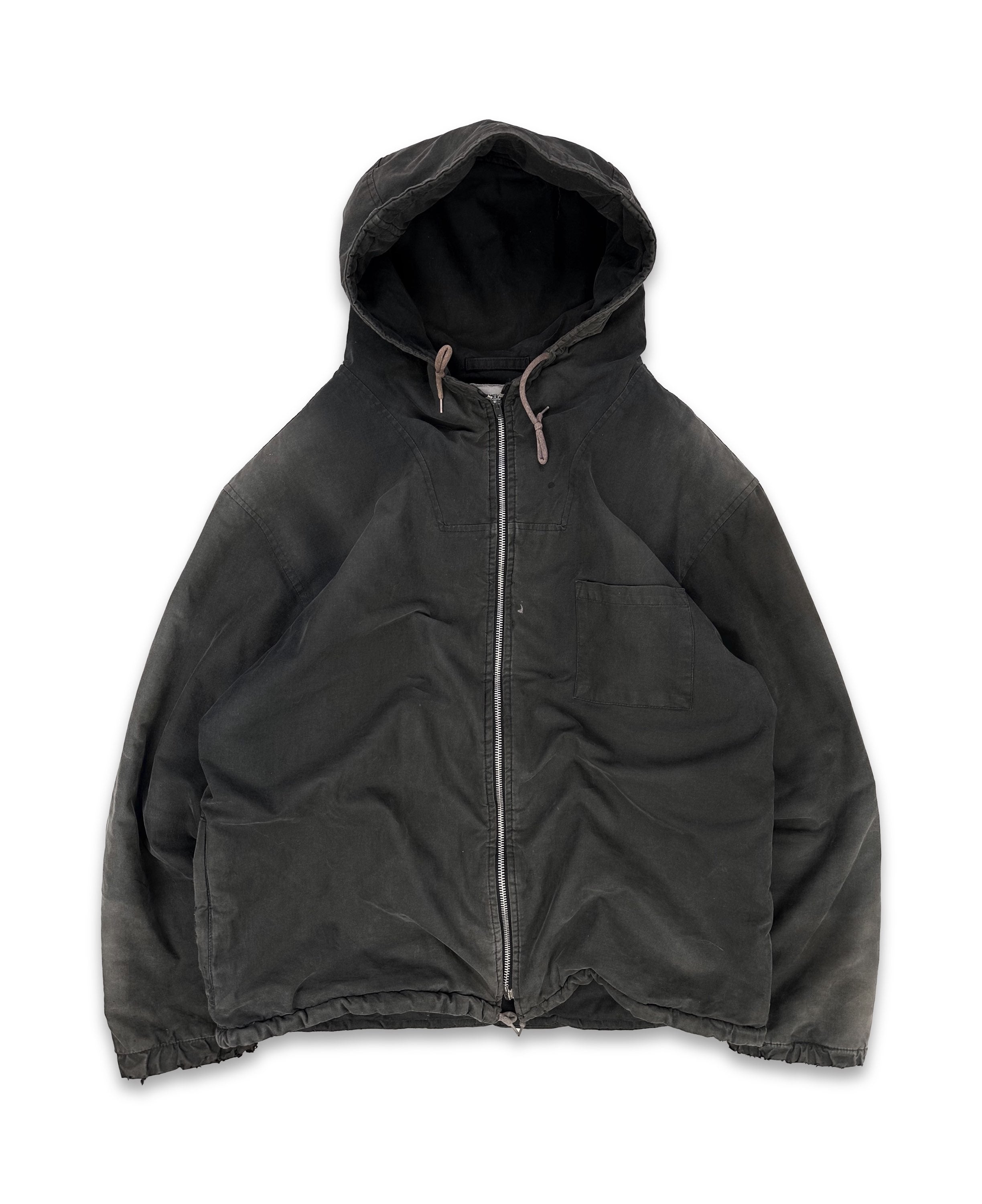 AW99 Helmut Lang ‘Charcoal’ Cotton Hooded Parka Jacket