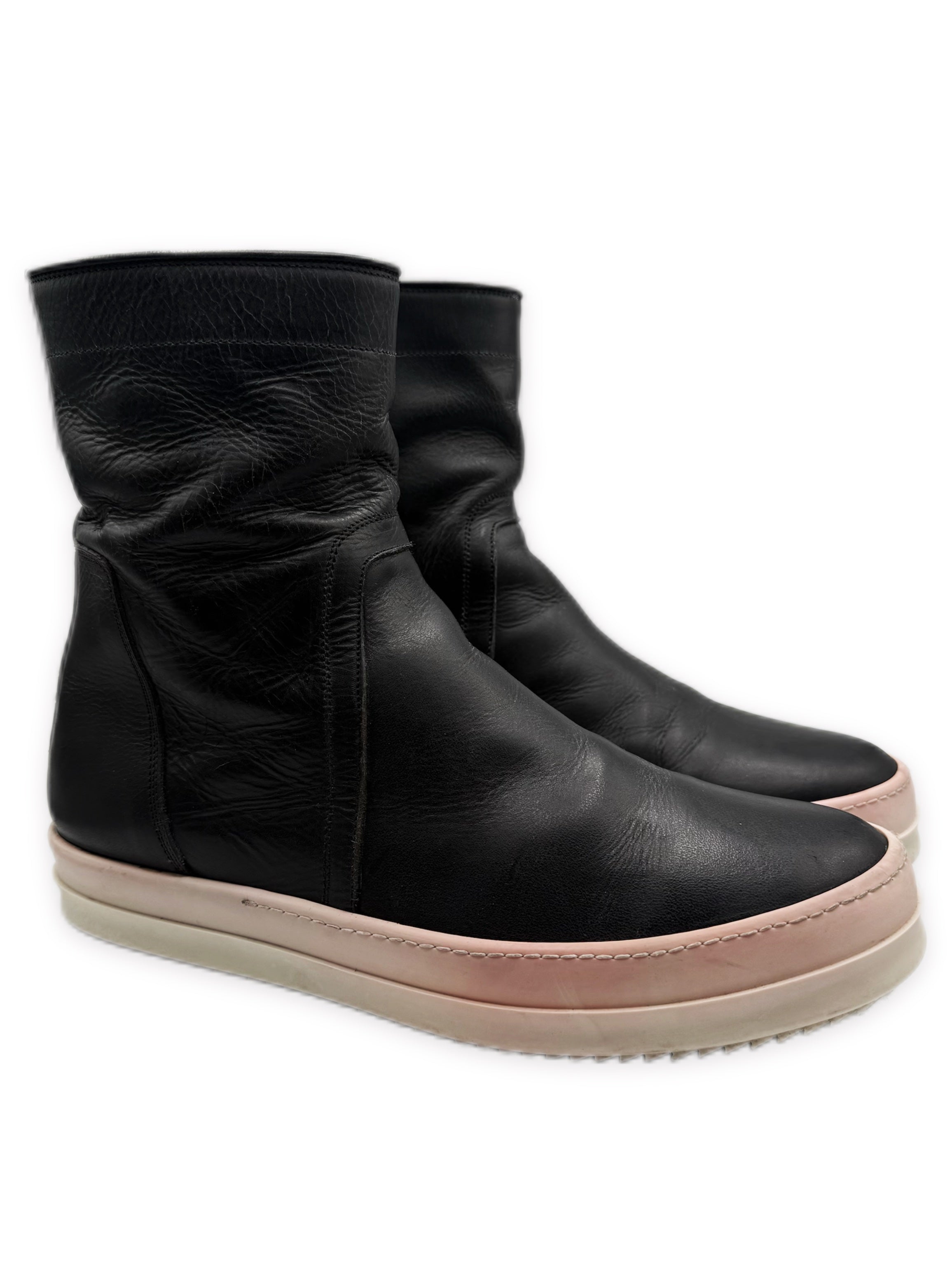 SS14 Rick Owens ‘Viscious’ Side-zip Ankle Leather Boots