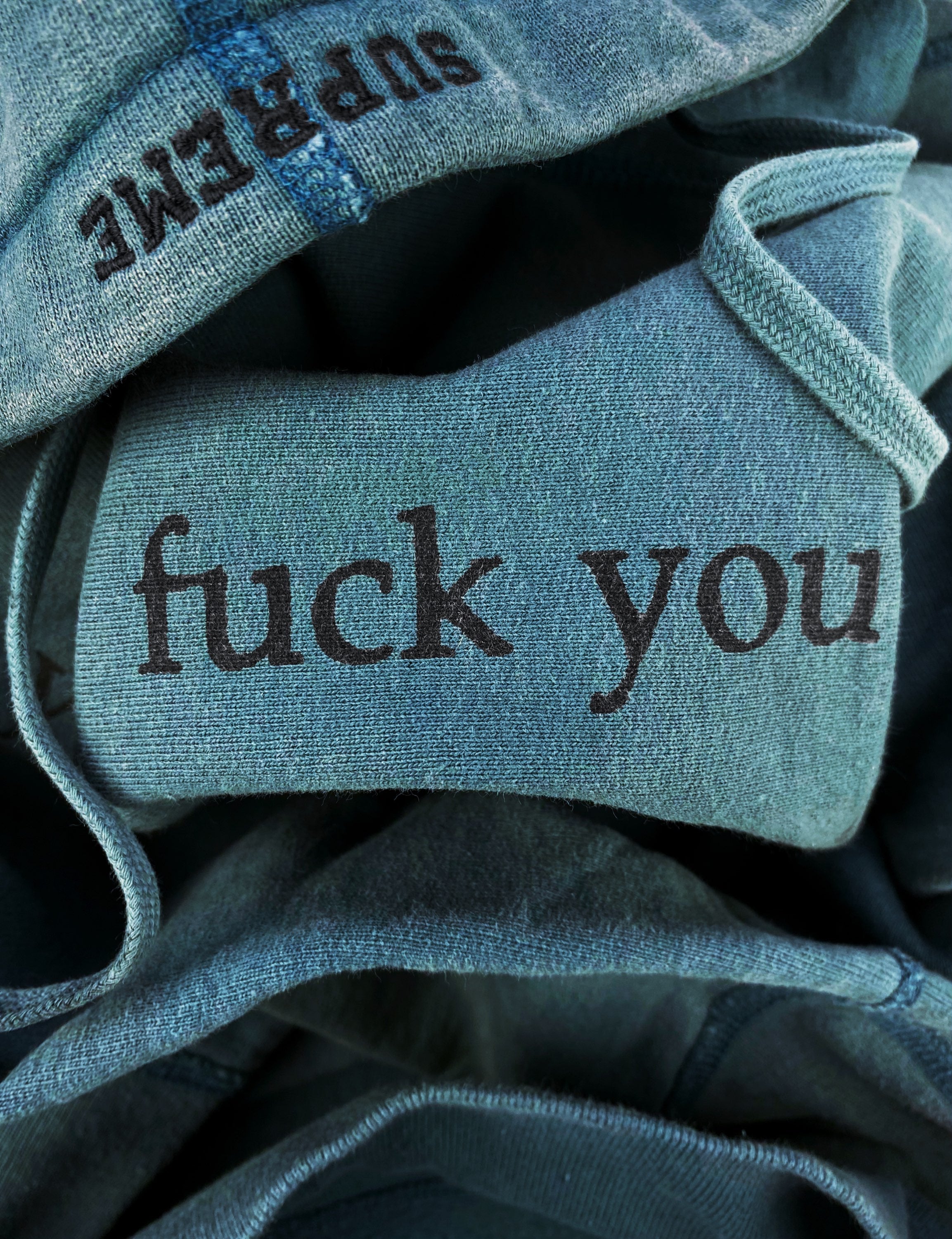 FW16 SUPREME 'THEY FUCK YOU UP' PHILIP LARKIN SLOGAN HOODIE