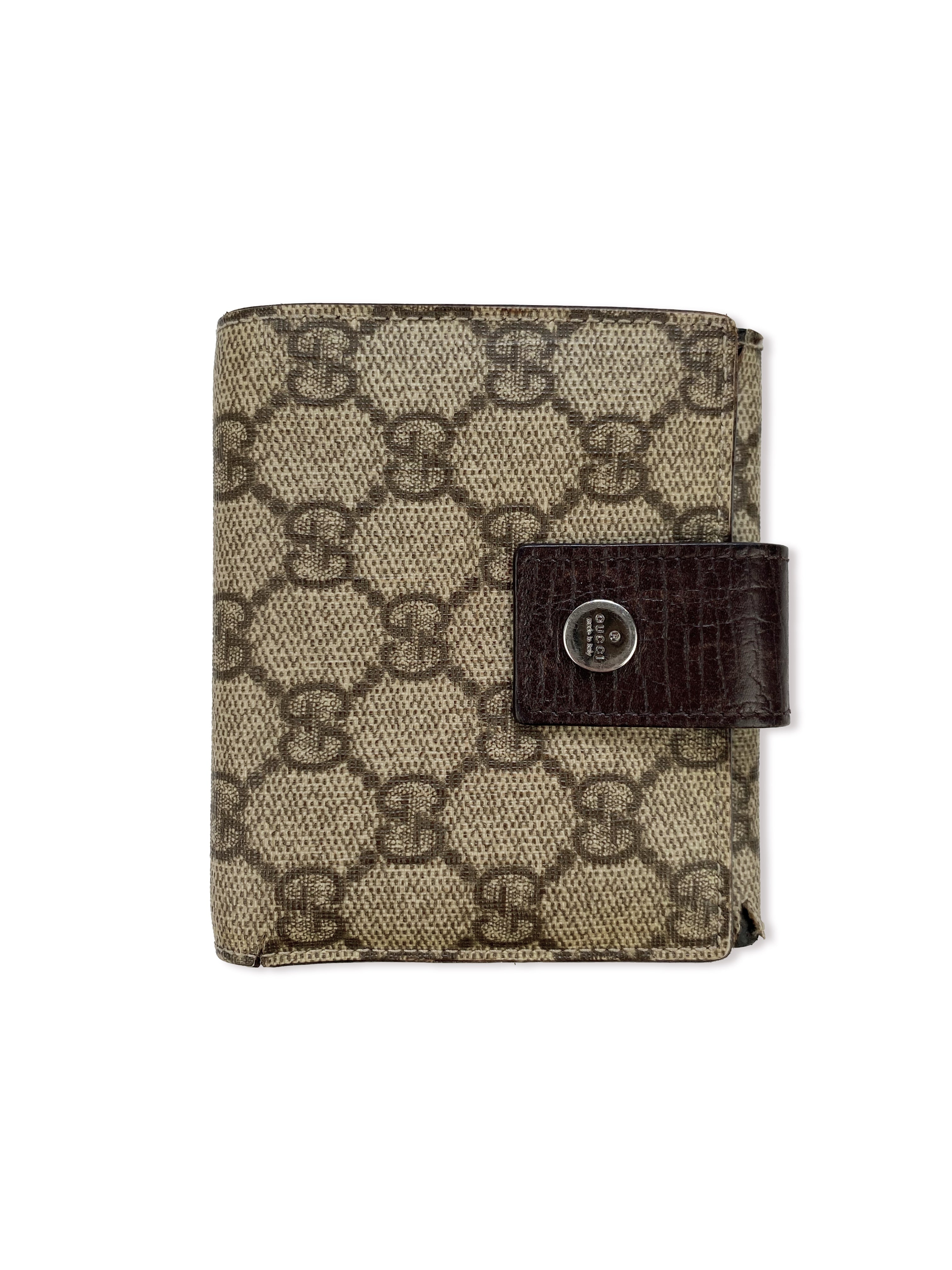 Gucci GG Monogram Bifold Button Clasp Wallet