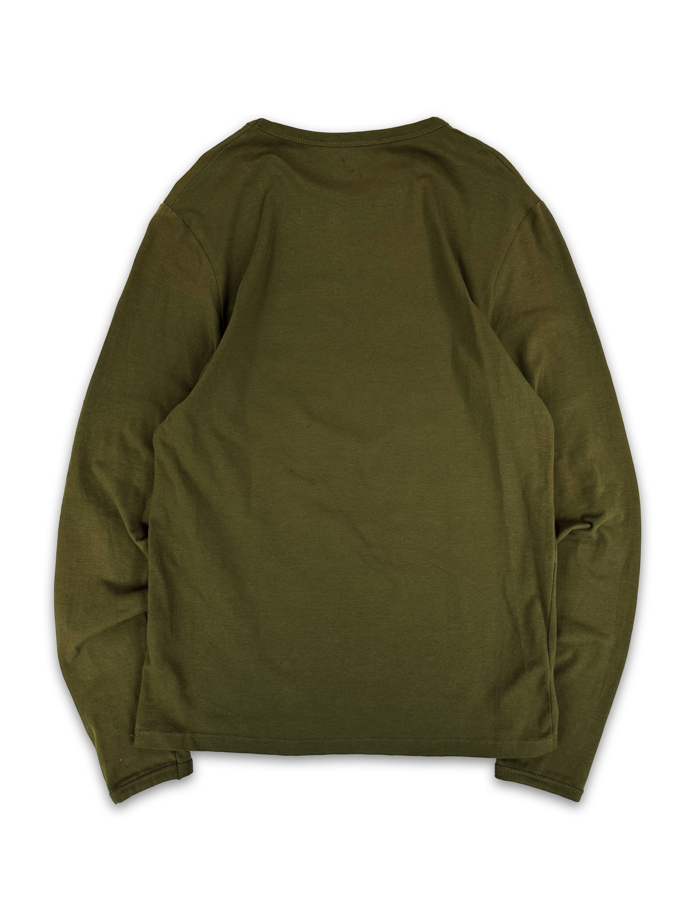 AW05 Raf Simons ‘Poltergiest’ Olive Green Haunted Places Long Sleeve