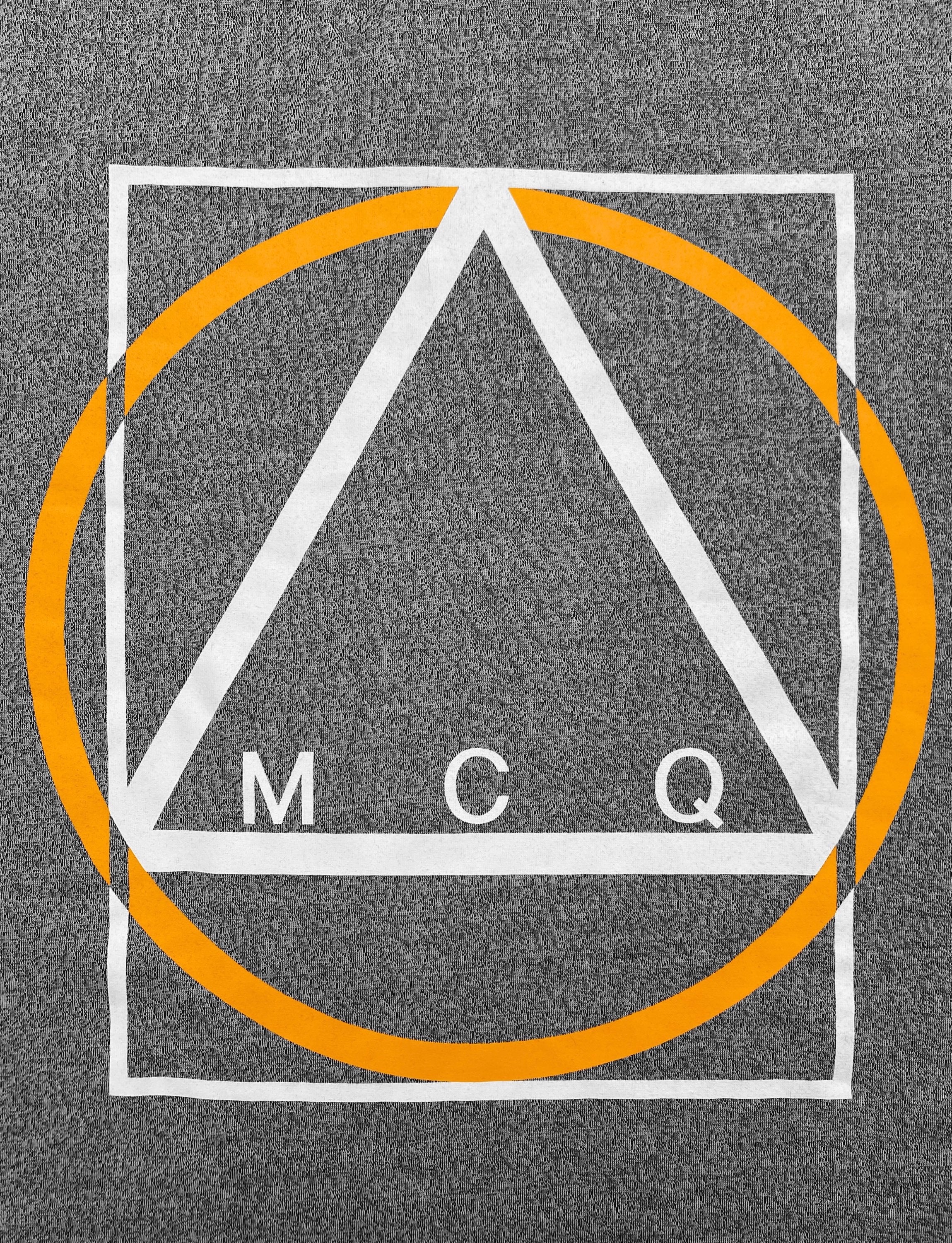 Alexander McQueen McQ Geometric Graphic Heather Grey T-Shirt