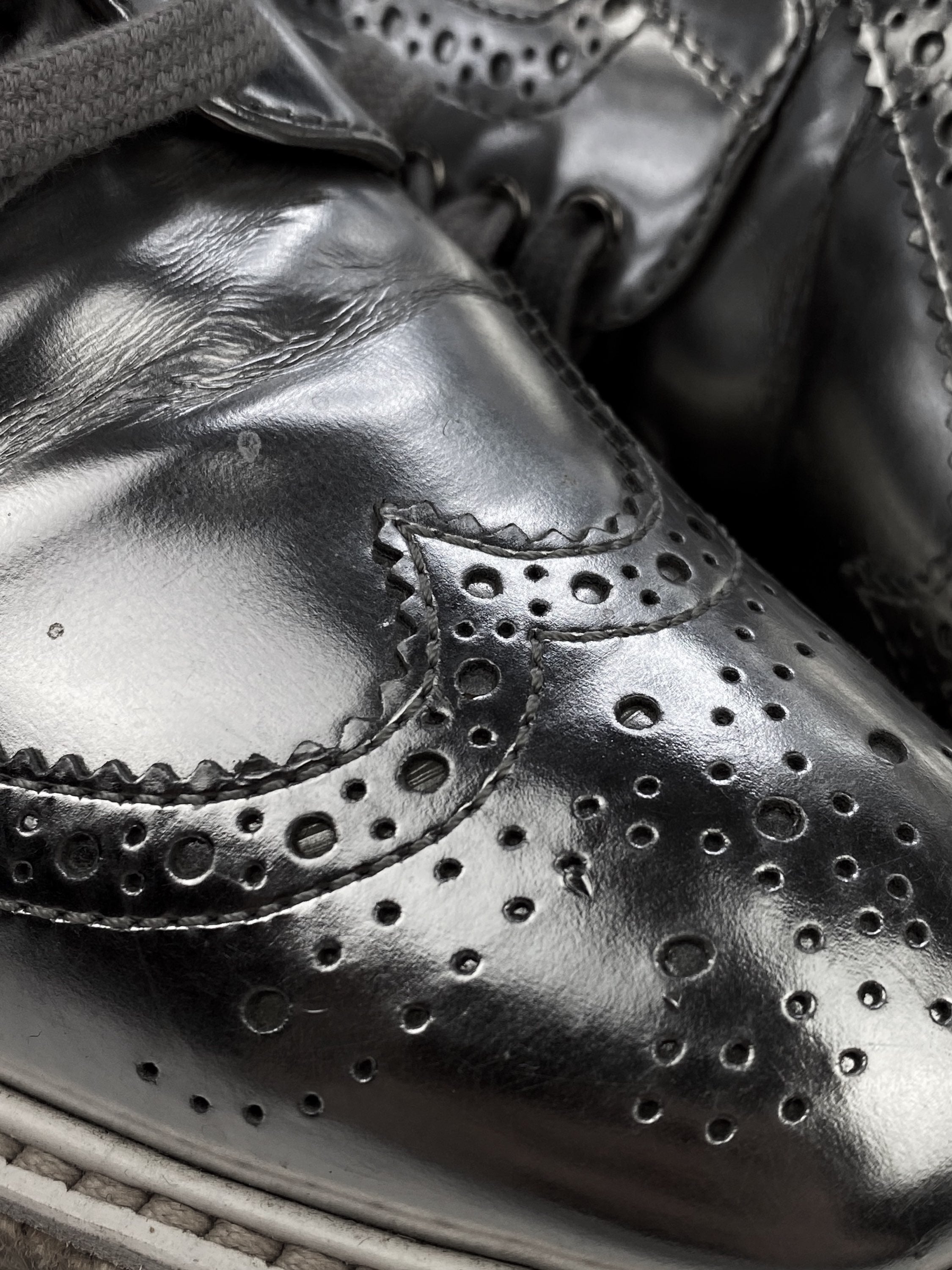 Prada Metallic Contrast Stitch Platfrom Sneakers