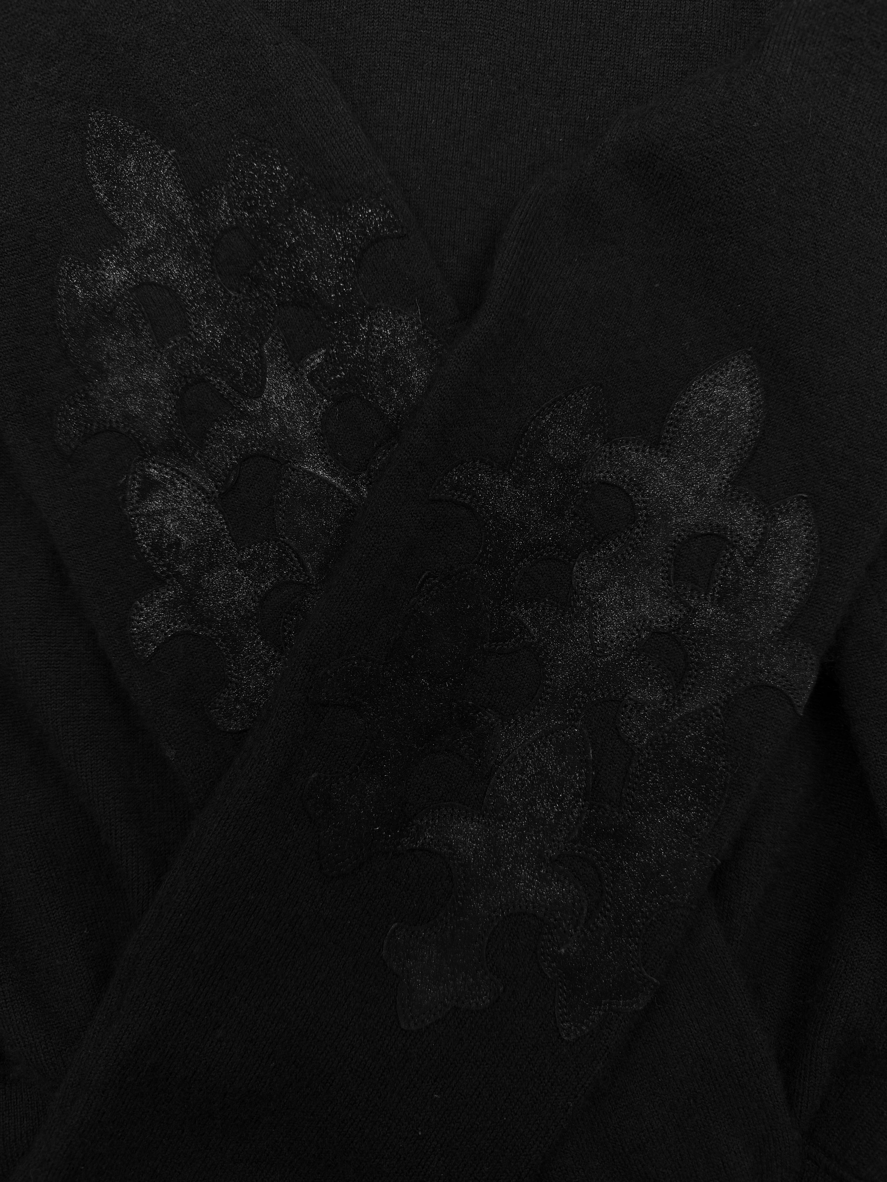 Chrome Hearts Flooded Patch Cashmere Dagger Zip-up Hoodie